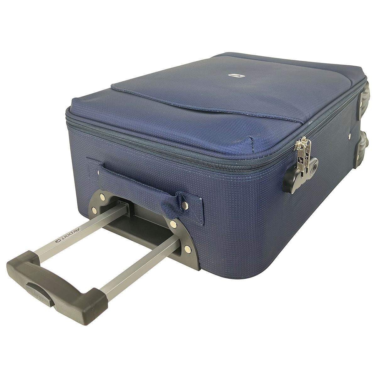 AIRPORT Valise cabine souple bleue Easy Sky 55x35x18cm
