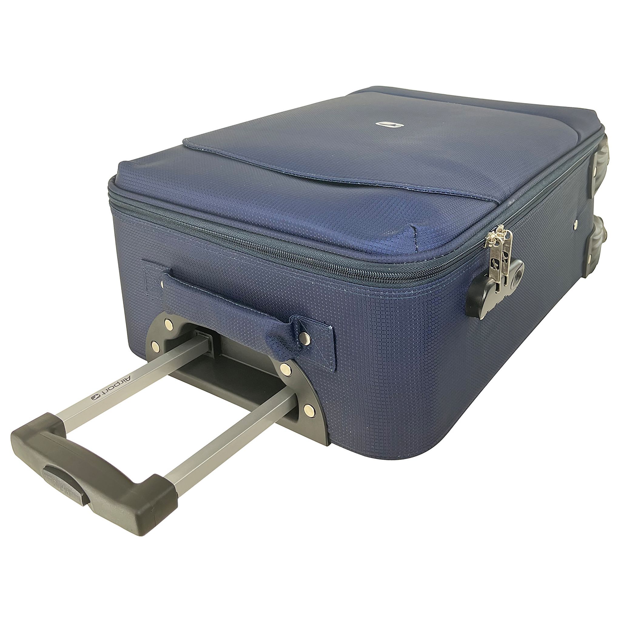 Voir la diapositive 4 : AIRPORT Valise cabine souple bleue Easy Sky 55x35x18cm