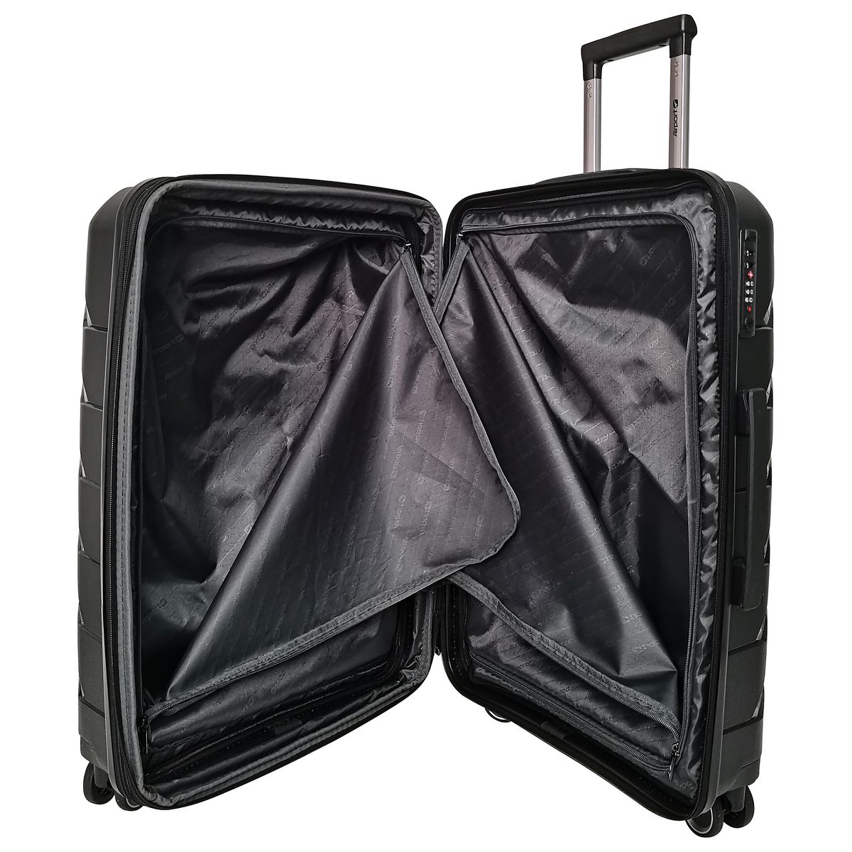 AIRPORT Valise rigide noire Smart Trip 65x44x29cm
