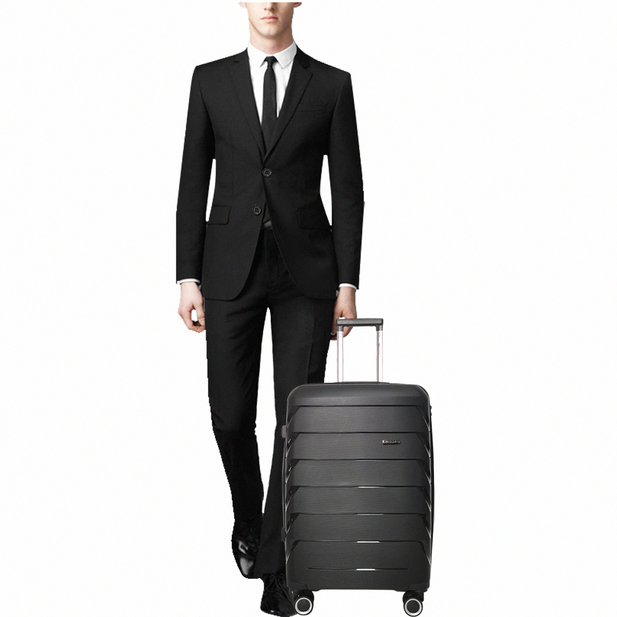 Voir la diapositive 9 : AIRPORT Valise rigide noire Smart Trip 65x44x29cm