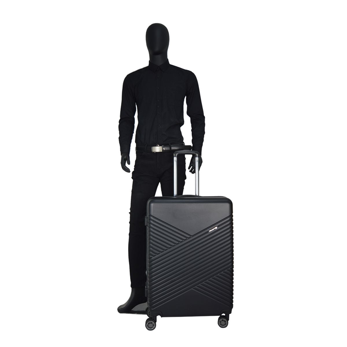 AIRPORT Grande Valise rigide noire Xtrip 76x49x29cm