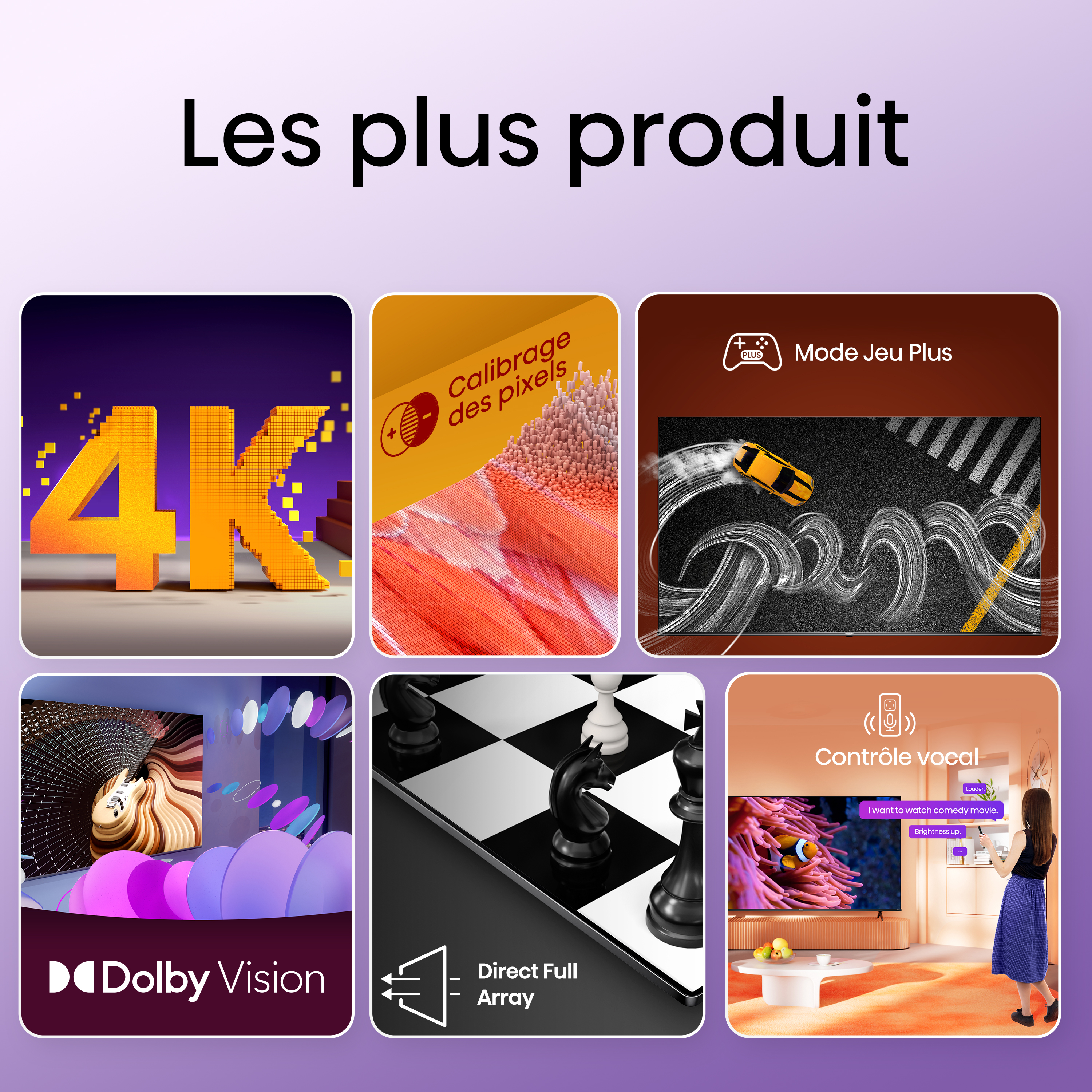 Voir la diapositive 5 : HISENSE 50A6K 2023 TV DLED 4K Ultra HD 126 cm Smart TV