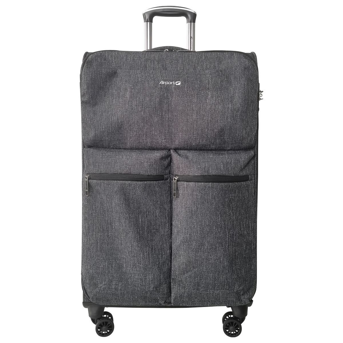AIRPORT Grande Valise souple noire Poly Soft 75x45x30cm