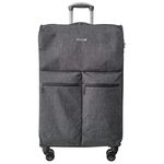 AIRPORT Grande Valise souple noire Poly Soft 75x45x30cm