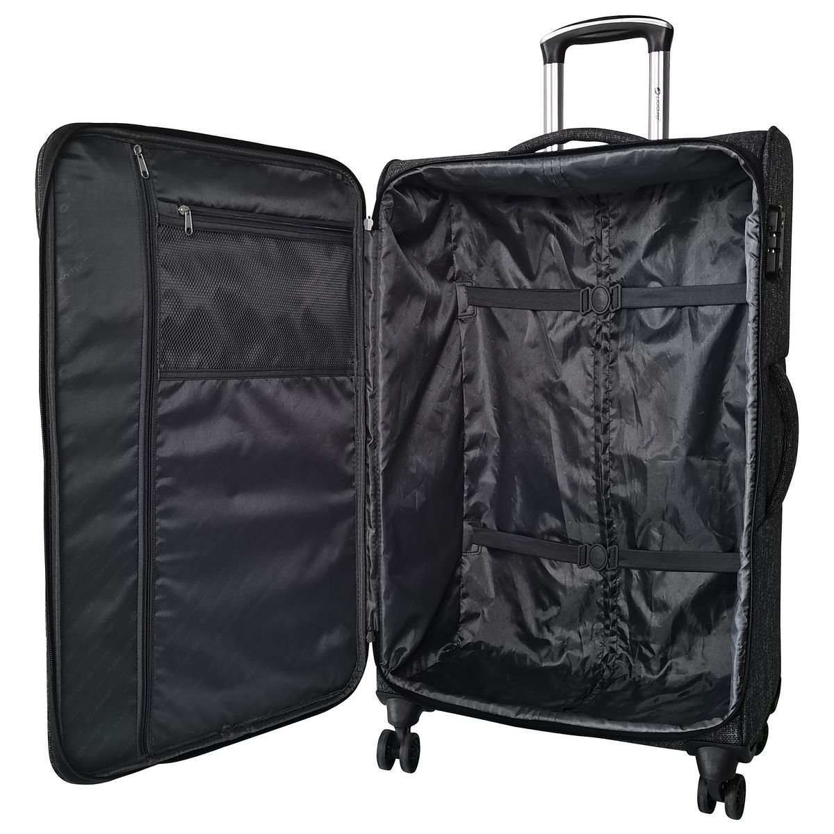 AIRPORT Grande Valise souple noire Poly Soft 75x45x30cm