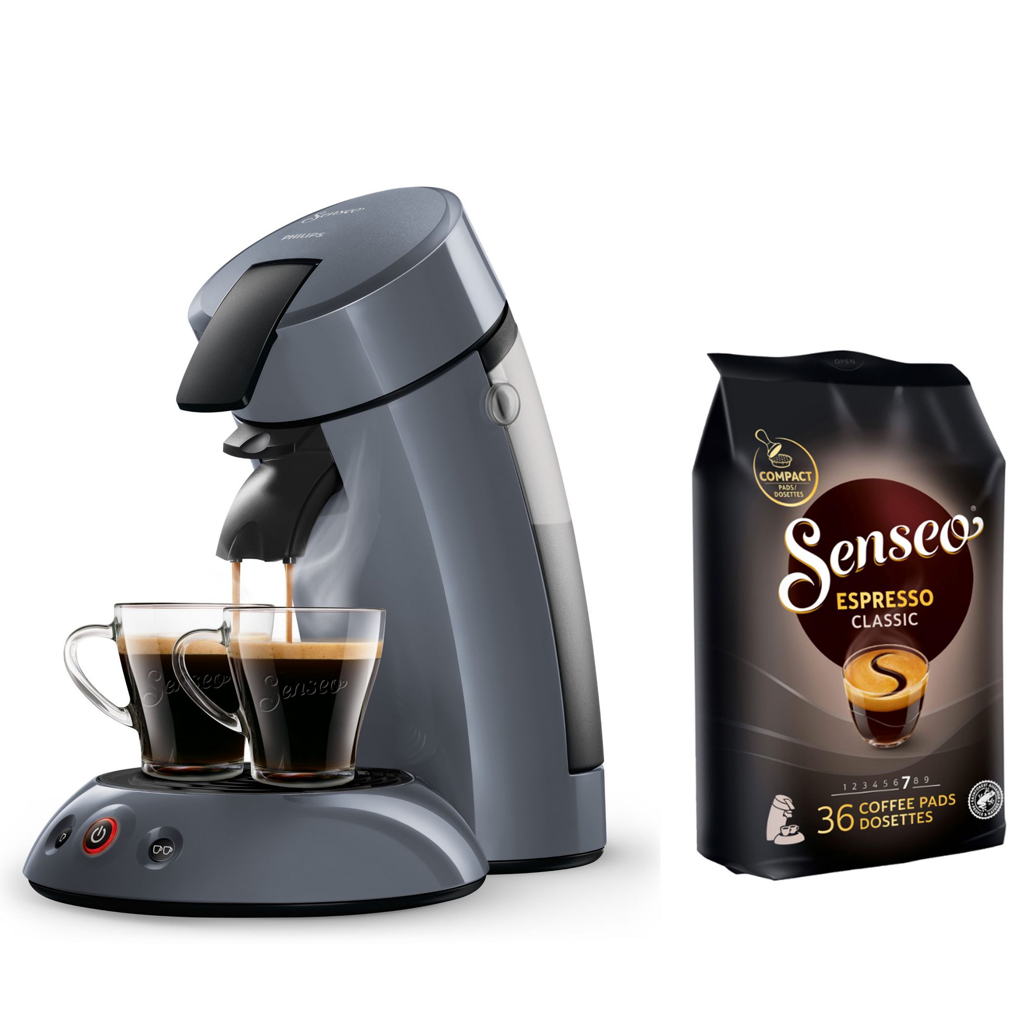 Voir la diapositive 4 : PHILIPS Cafetière à dosette Senseo HD7806/53 - Bleu