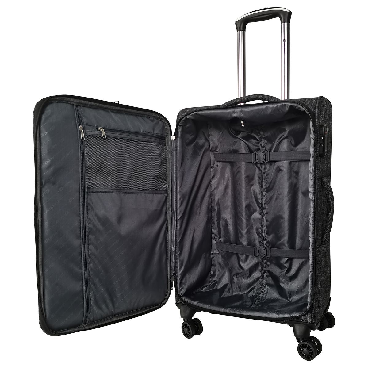 AIRPORT Valise souple noire Poly Soft 65x40x25cm