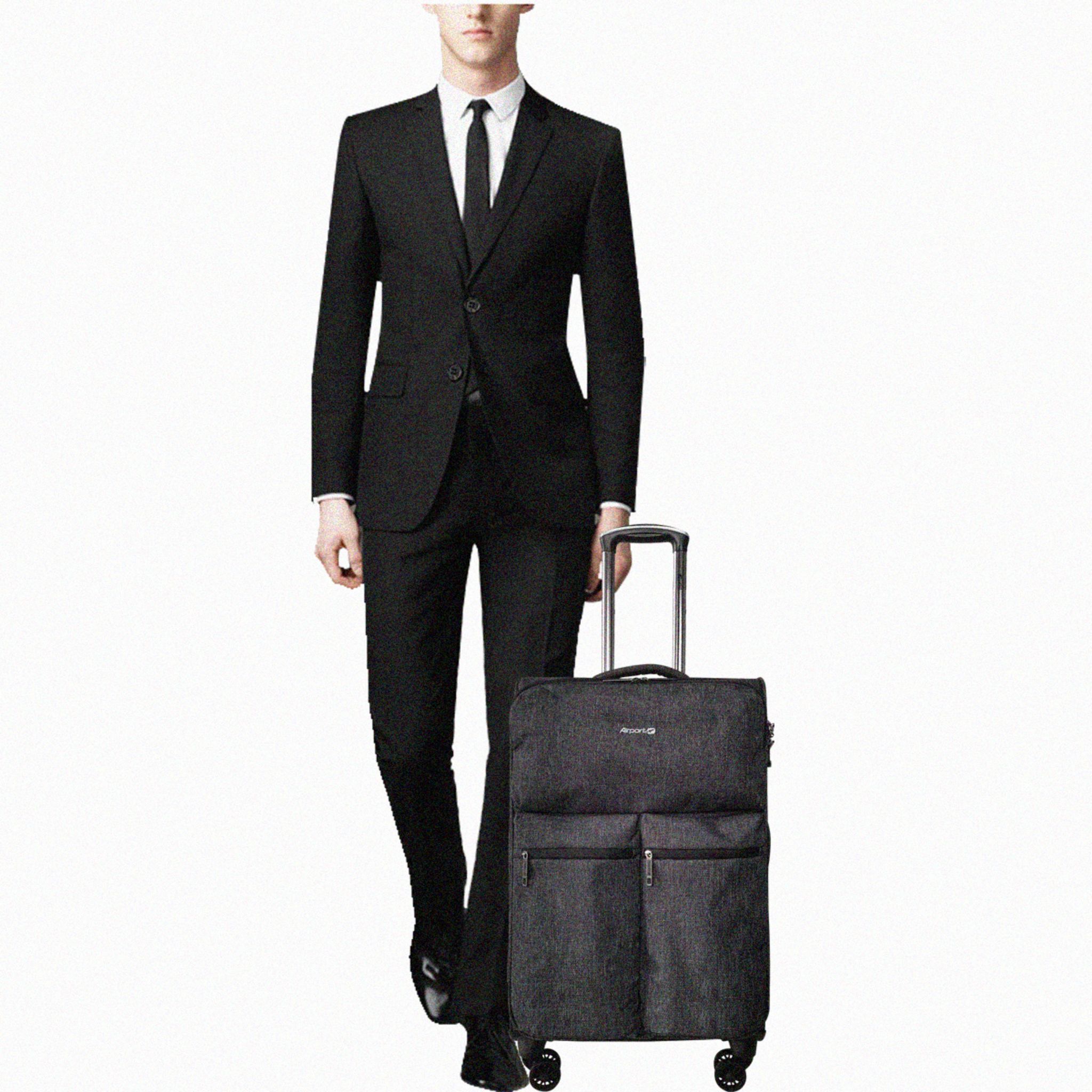 Voir la diapositive 9 : AIRPORT Valise souple noire Poly Soft 65x40x25cm