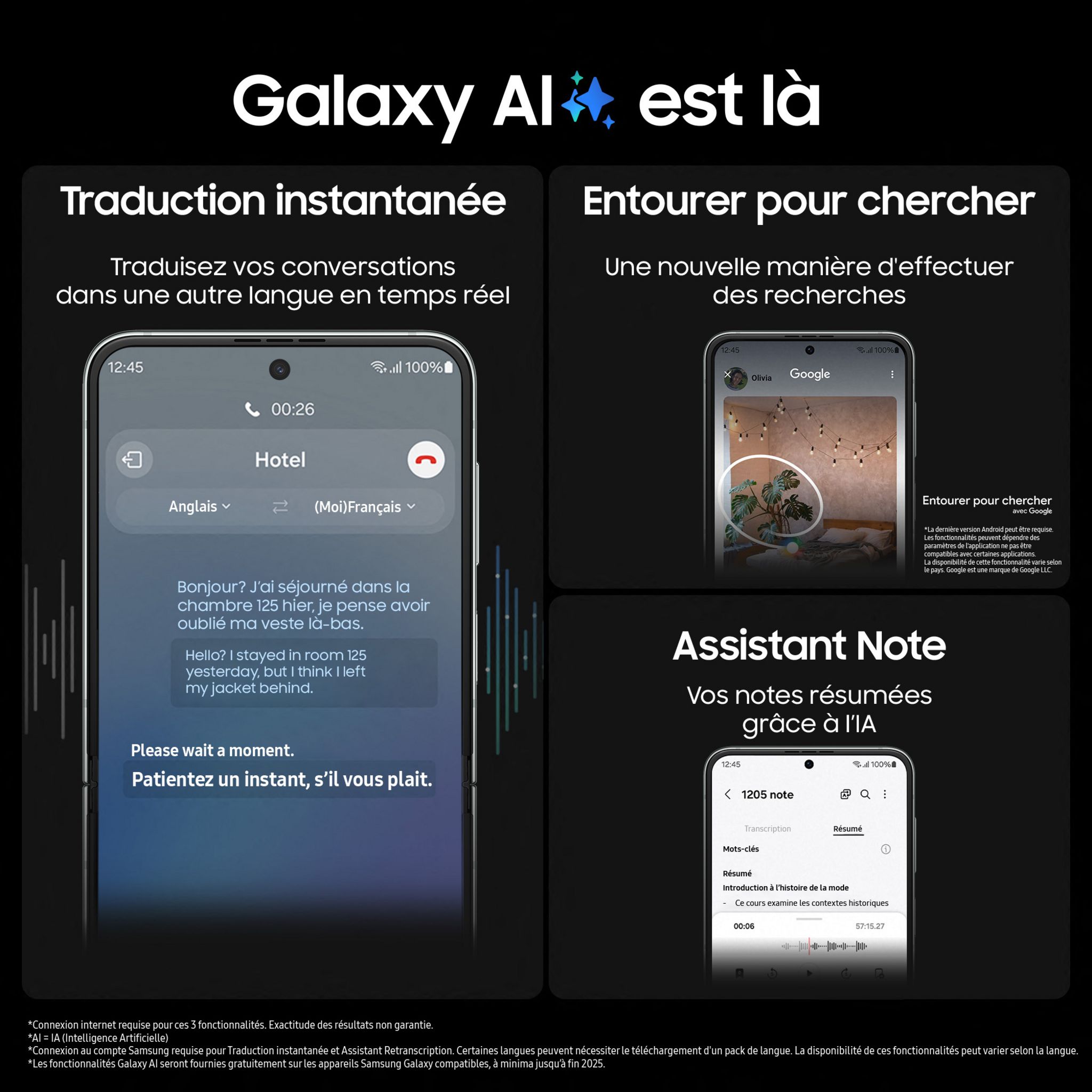 Voir la diapositive 5 : SAMSUNG Galaxy Z Flip5 Smartphone avec Galaxy AI 256Go - Gris