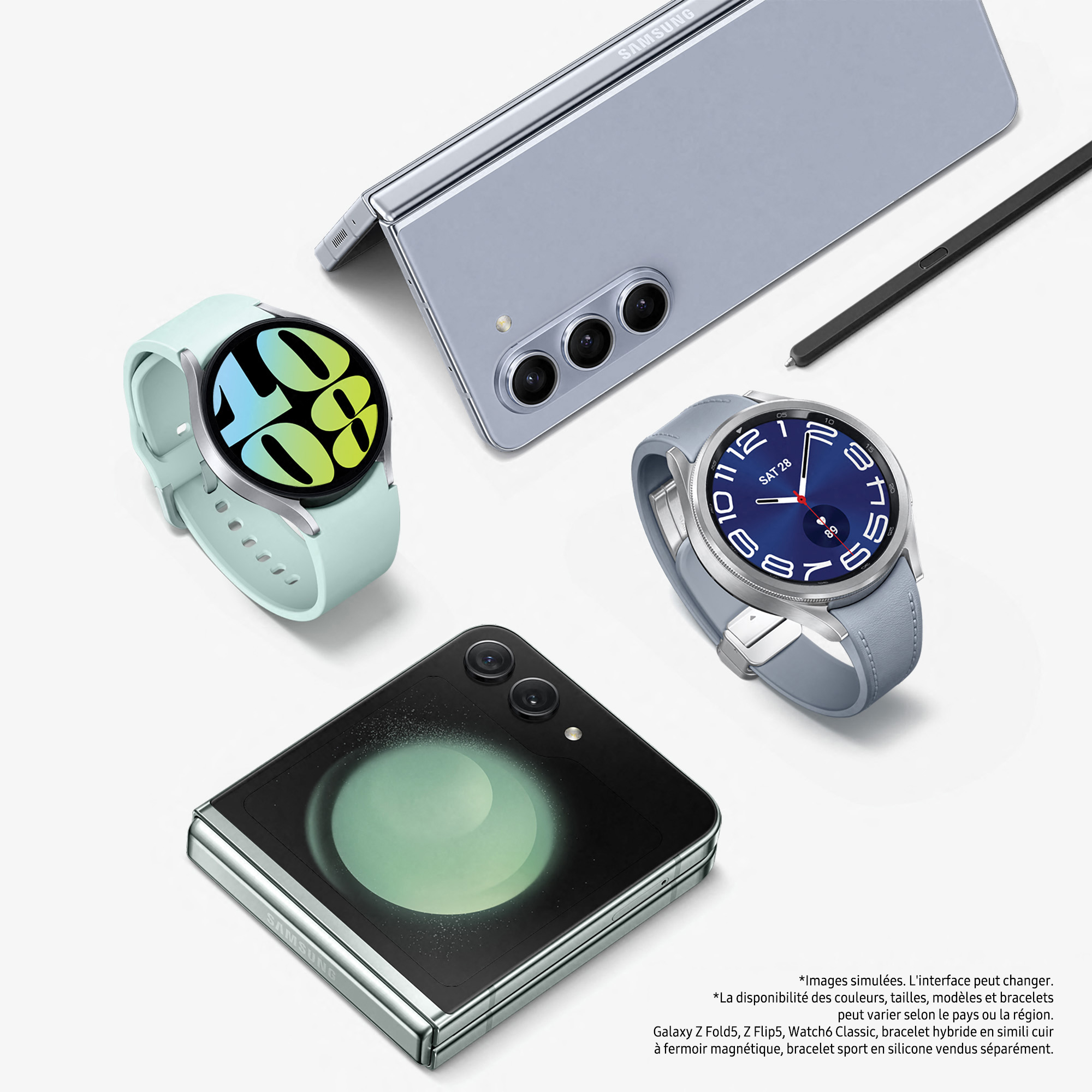 Voir la diapositive 8 : SAMSUNG Galaxy Z Flip5 Smartphone avec Galaxy AI 512Go - Gris