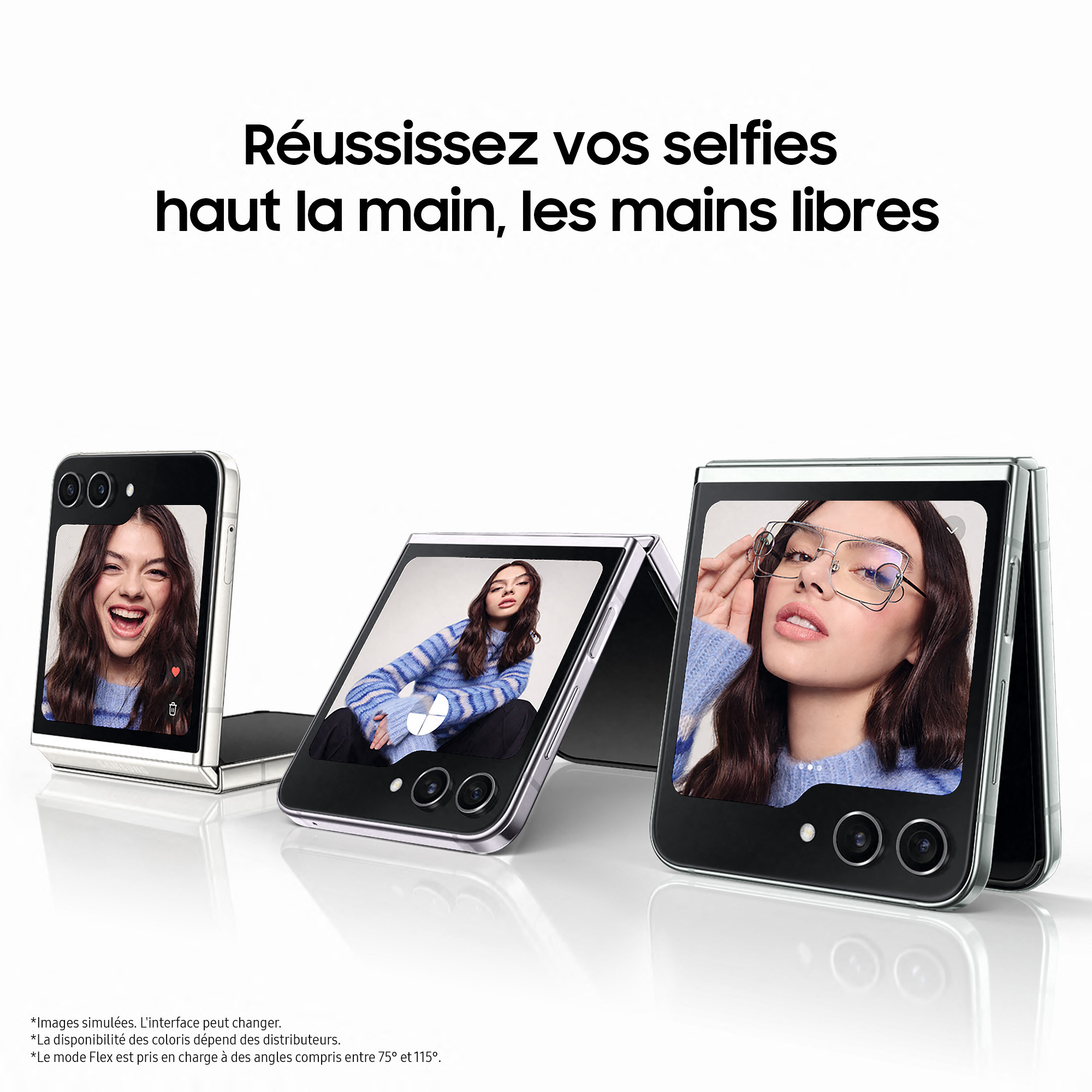 Voir la diapositive 12 : SAMSUNG Galaxy Z Flip5 Smartphone avec Galaxy AI 512Go - Gris