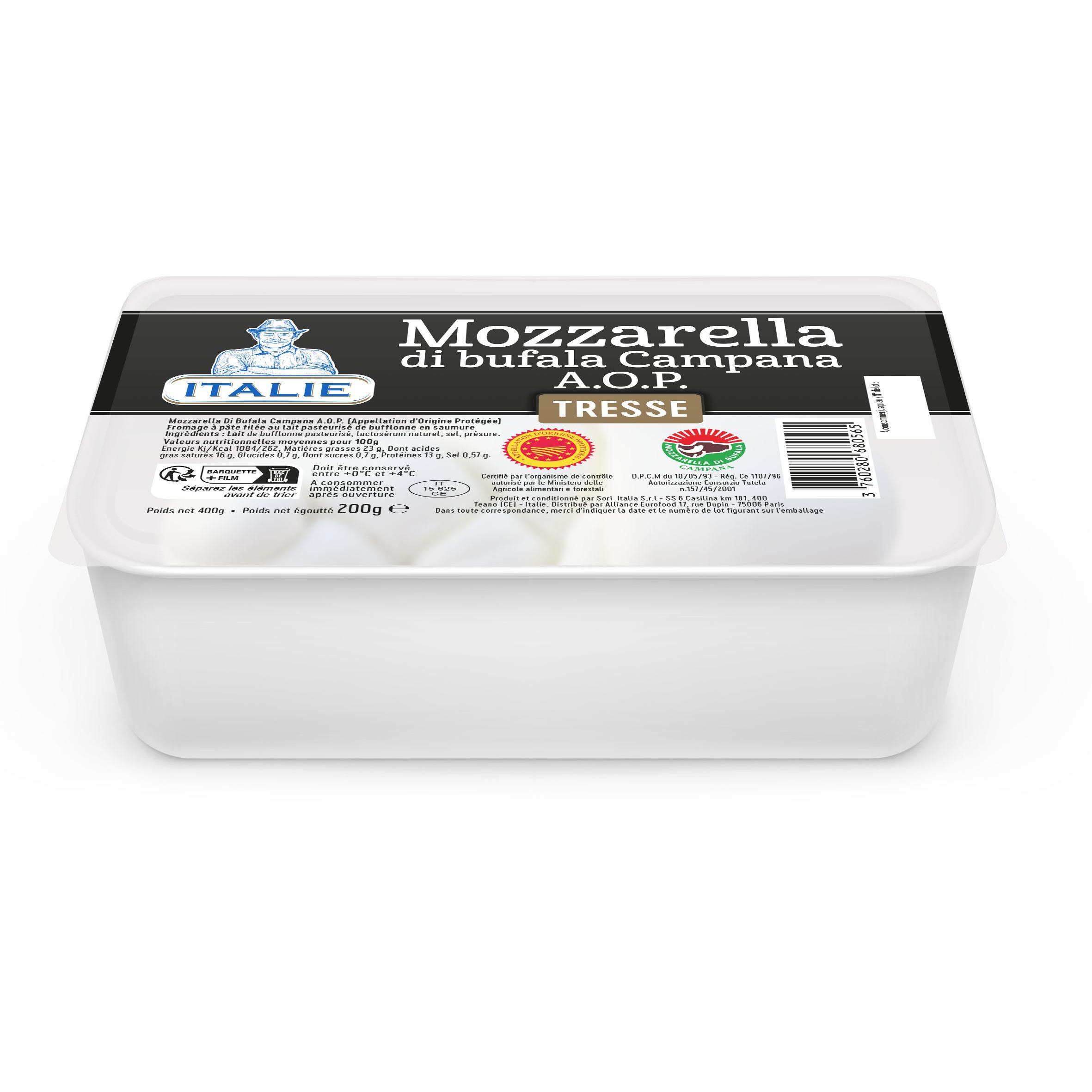Tresse de mozzarella di bufala Campana AOP 200g