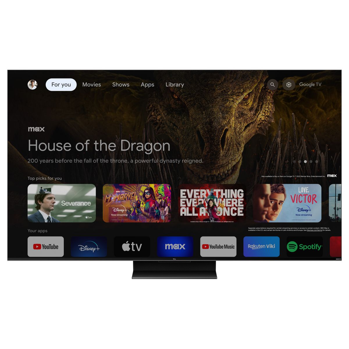 TCL 65C805 2023 TV QLED Mini-LED 4K UHD 164 cm Google TV