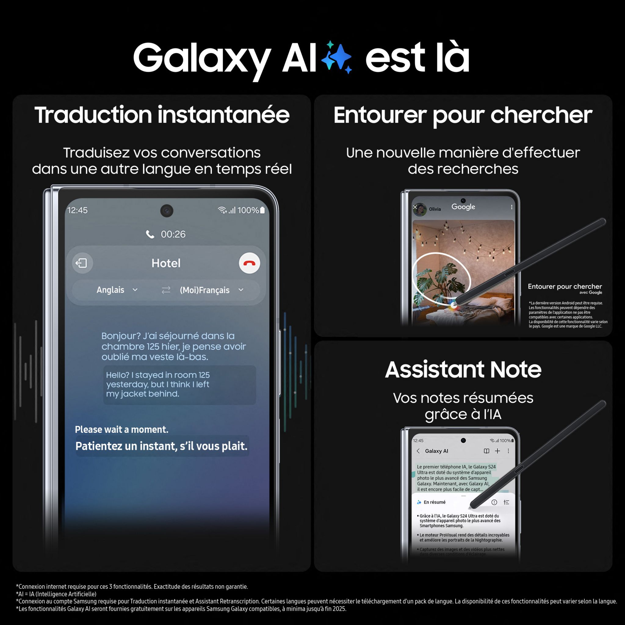 Voir la diapositive 5 : SAMSUNG Galaxy Z Fold5 Smartphone avec Galaxy AI 256Go - Crème