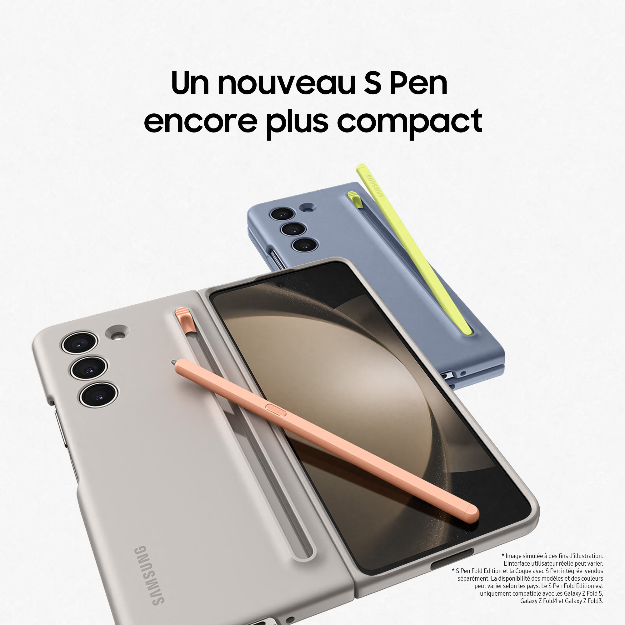 Voir la diapositive 10 : SAMSUNG Galaxy Z Fold5 Smartphone avec Galaxy AI 512Go - Crème
