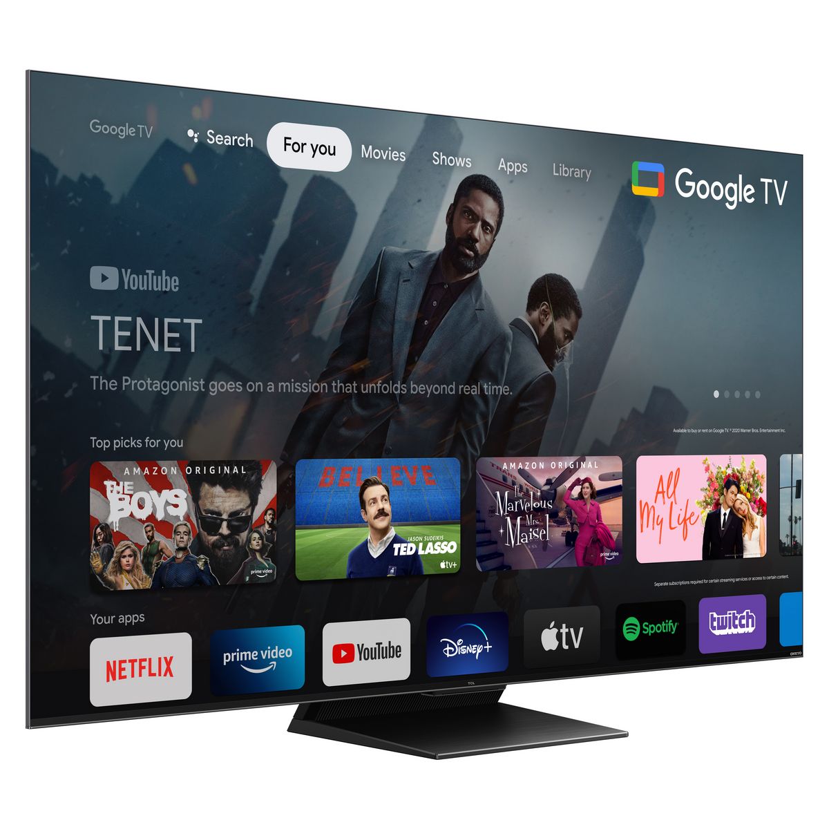 TCL 55C805 2023 TV QLED Mini-LED 4K UHD 139 cm Google TV