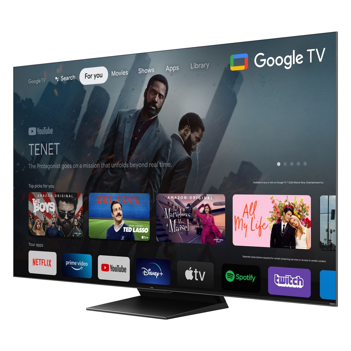 TCL 55C805 2023 TV QLED Mini-LED 4K UHD 139 cm Google TV