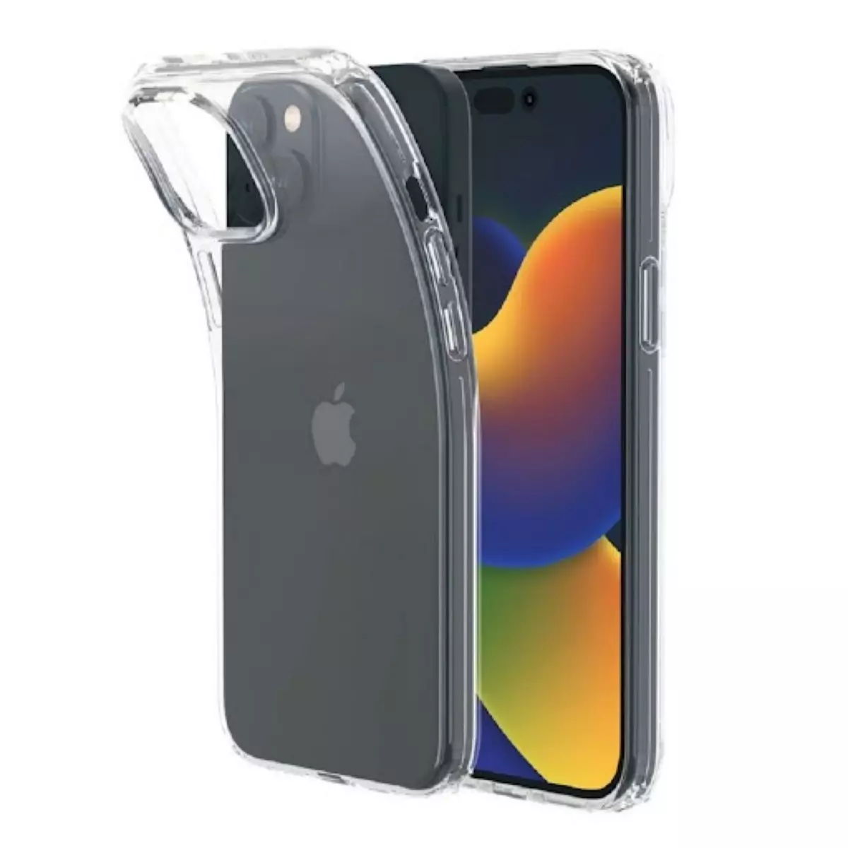 QILIVE Coque de téléphone renforcée pour iPhone 15 Pro Max MFI - Transparent