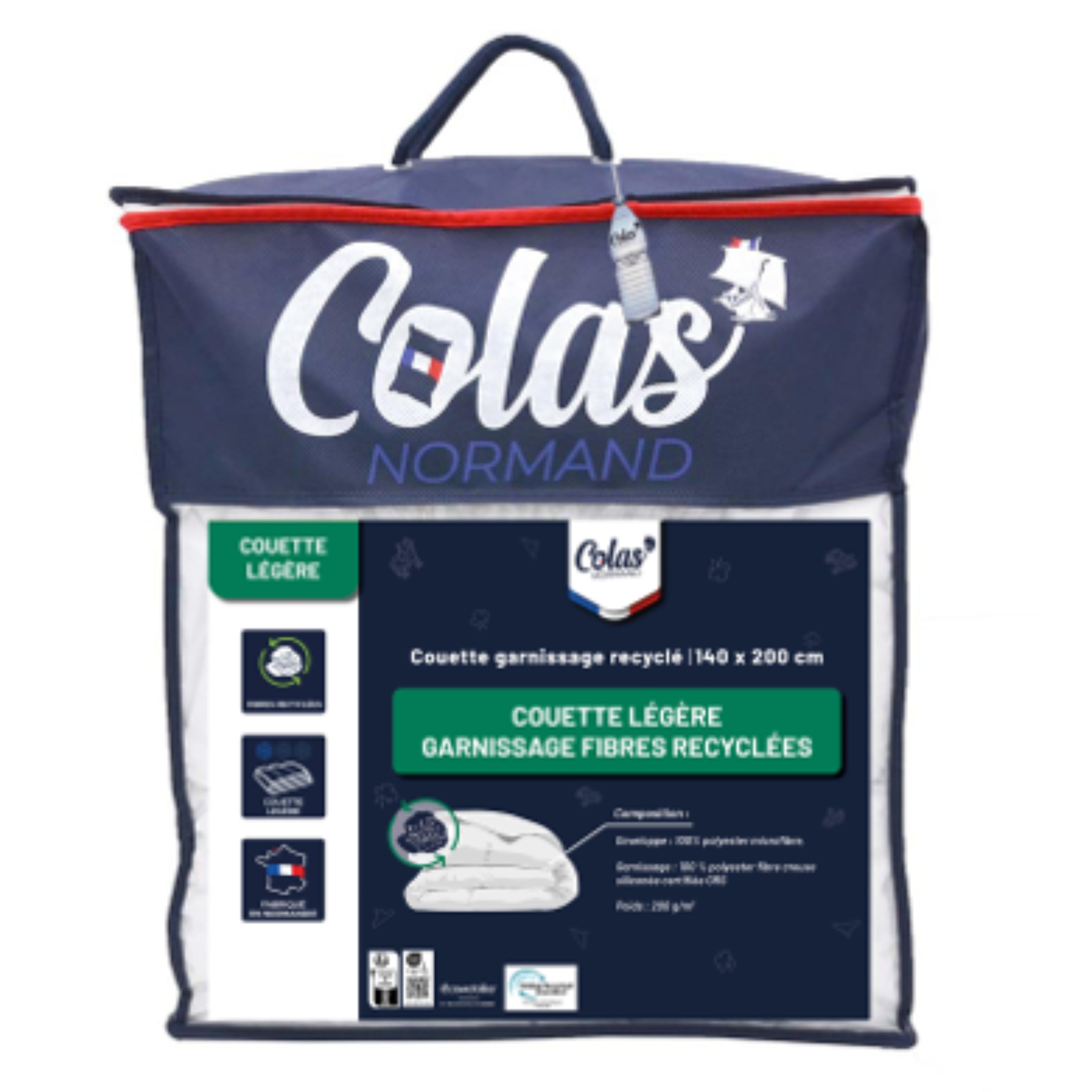 COLAS NORMAND Couette légère en polyester  anti acariens pour des nuits saines et sereines 200g/m²