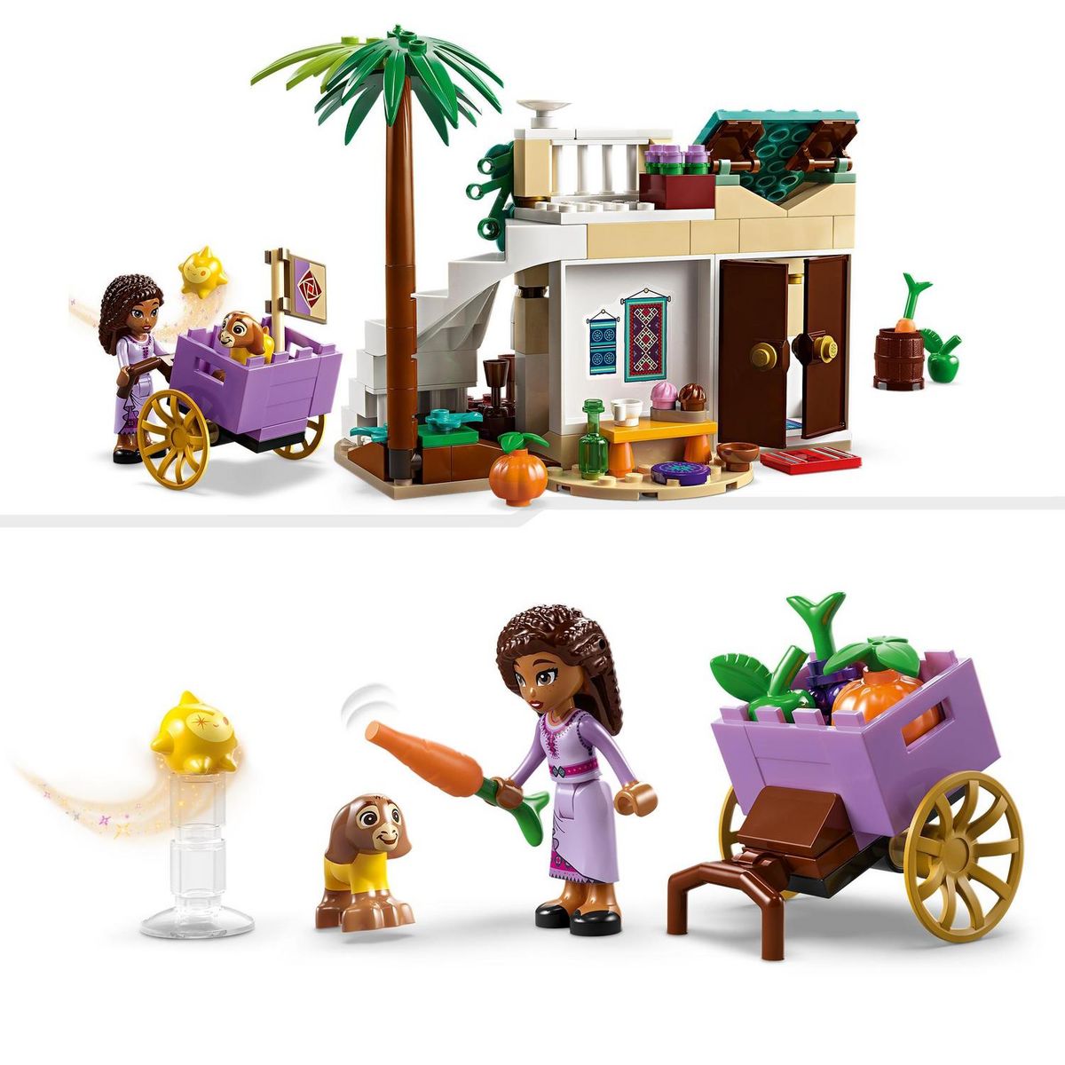 LEGO LEGO | Disney Wish 43223 Asha dans la Ville de Rosas, avec Poupée Asha, Jouet de Chèvre Valentino et Figurine Star, Film Wish