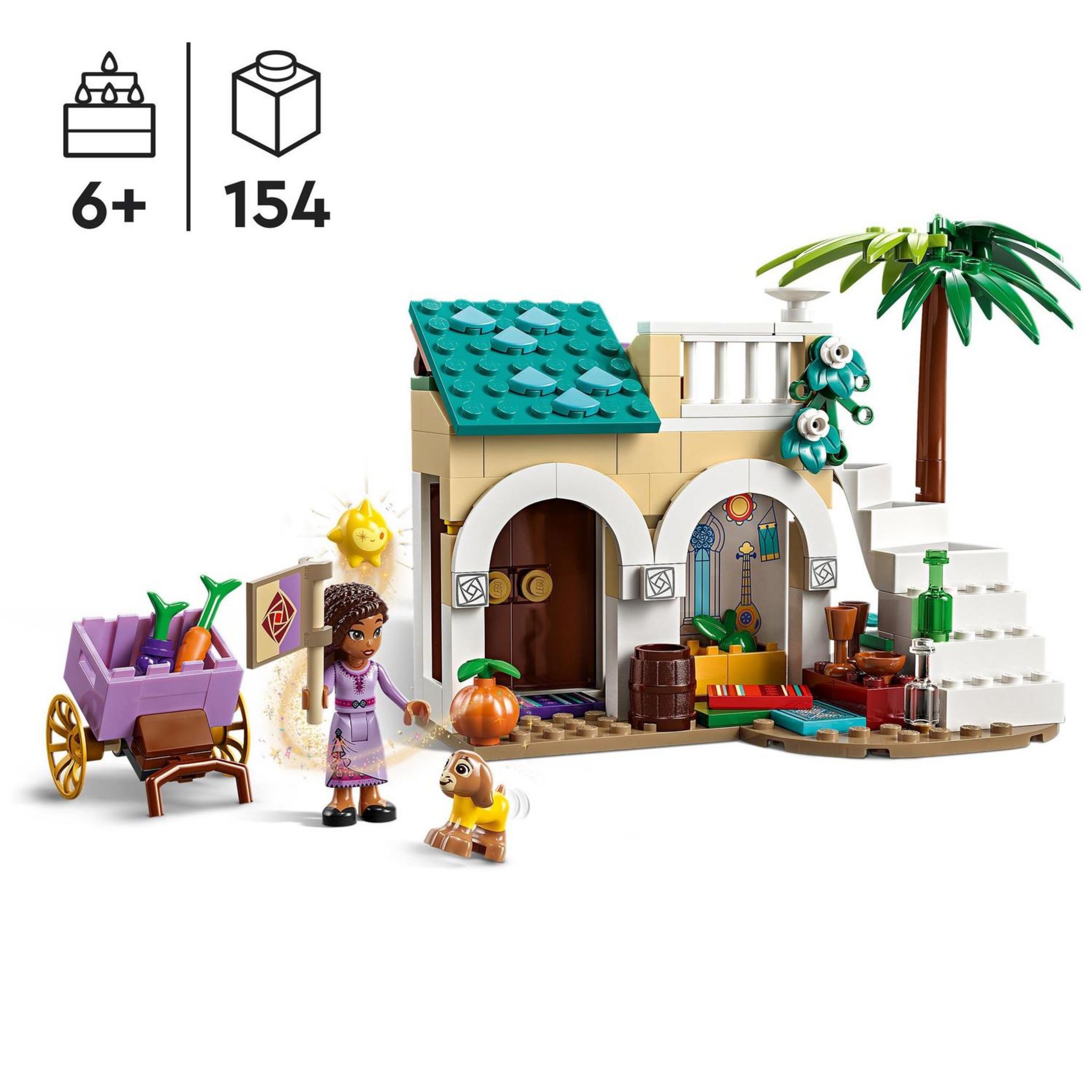 Voir la diapositive 7 : LEGO LEGO | Disney Wish 43223 Asha dans la Ville de Rosas, avec Poupée Asha, Jouet de Chèvre Valentino et Figurine Star, Film Wish
