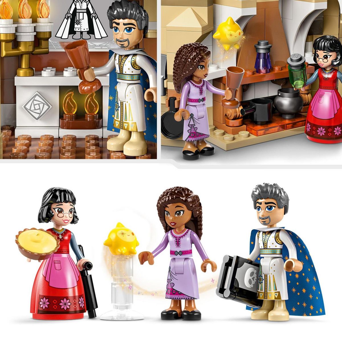 LEGO LEGO | Disney Wish 43224 Le Château du Roi Magnifico, Jouet Tiré du Film Wish avec Figurine Asha, Dahlia et le Roi Magnifico