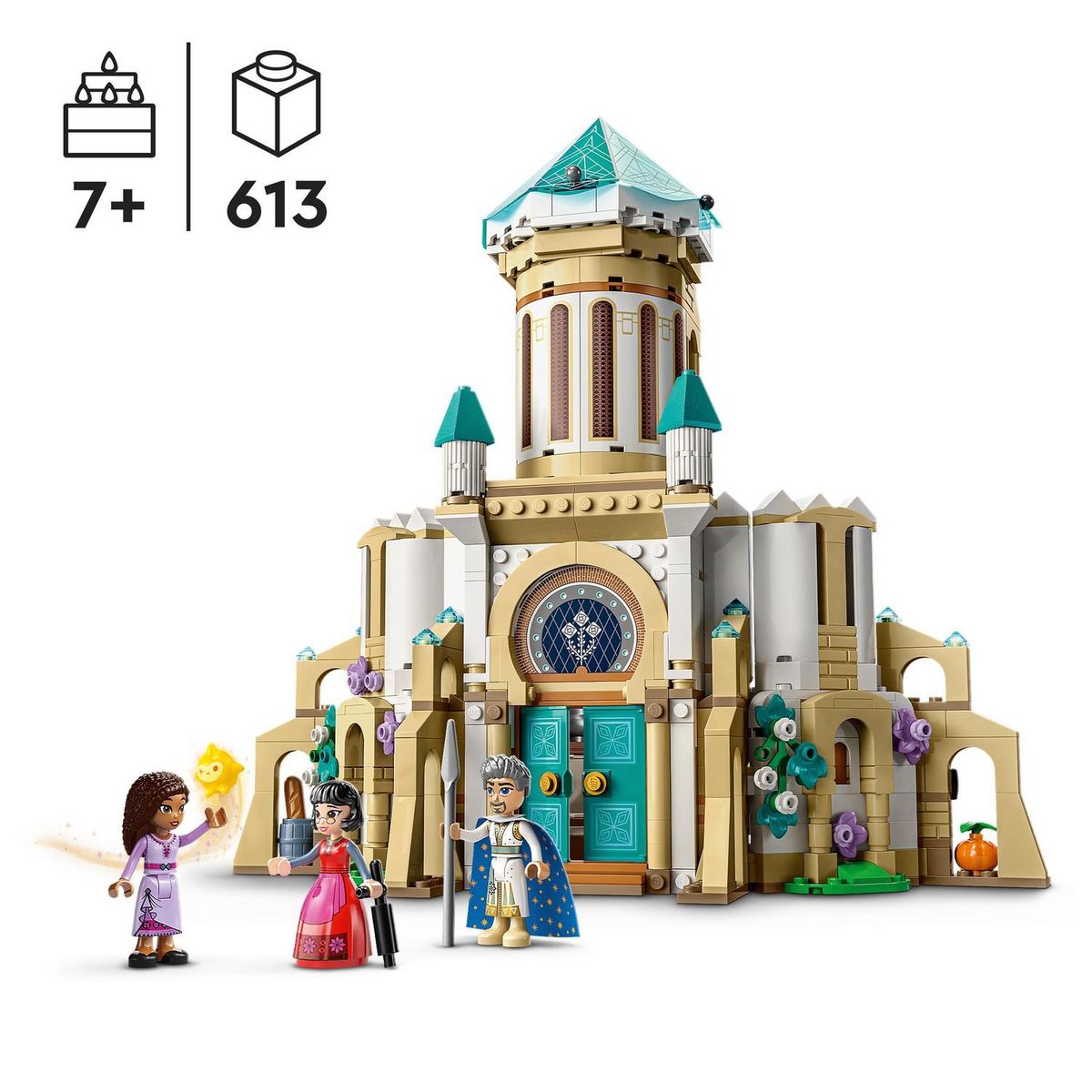 LEGO LEGO | Disney Wish 43224 Le Château du Roi Magnifico, Jouet Tiré du Film Wish avec Figurine Asha, Dahlia et le Roi Magnifico