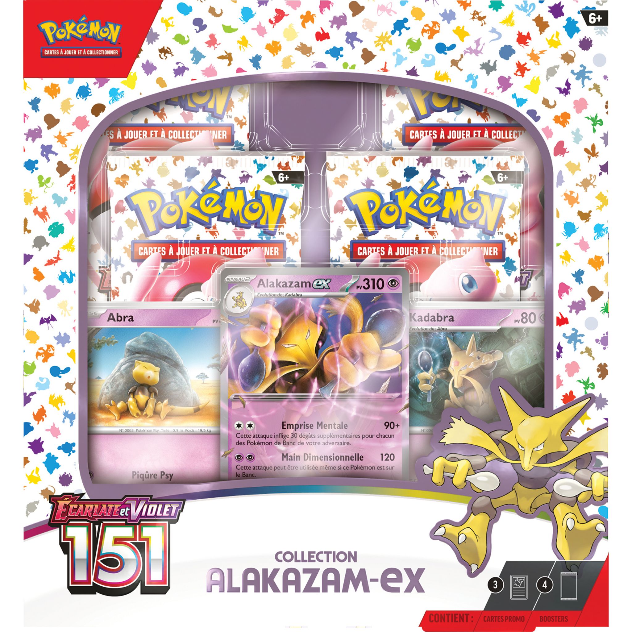 Voir la diapositive 1 : POKEMON Coffret Collection Alakazam-Ex 151 Écarlate et Violet