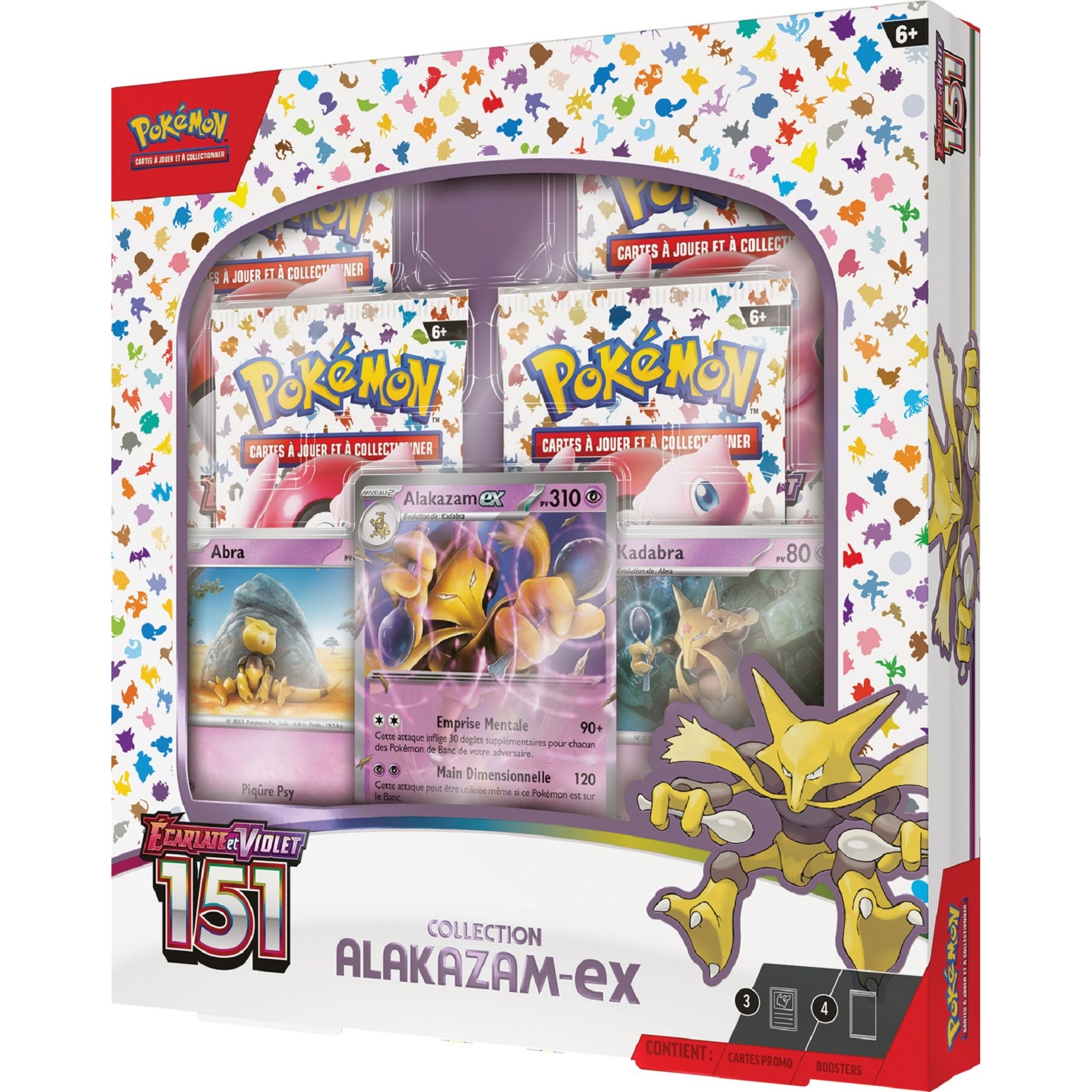 Voir la diapositive 2 : POKEMON Coffret Collection Alakazam-Ex 151 Écarlate et Violet