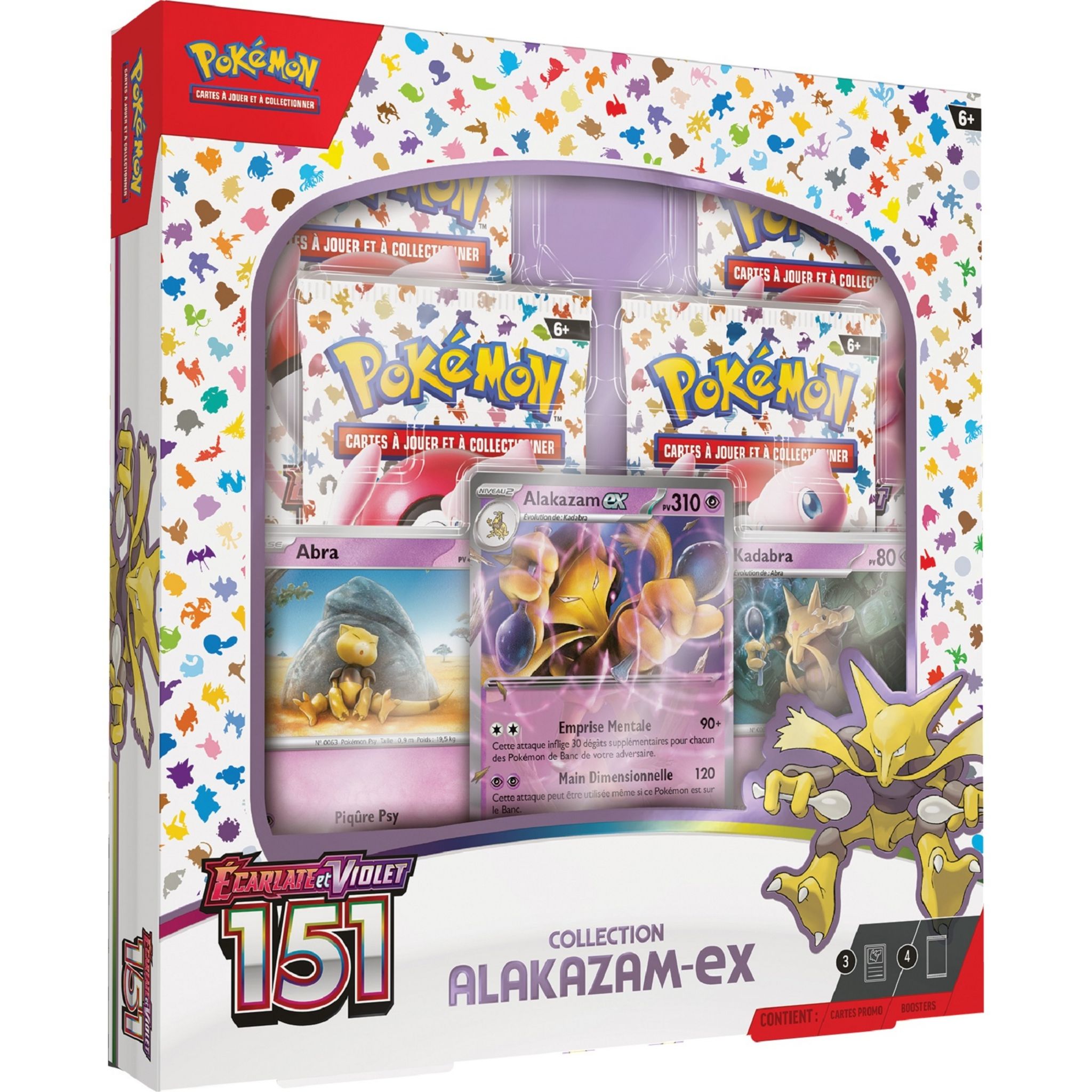 Voir la diapositive 3 : POKEMON Coffret Collection Alakazam-Ex 151 Écarlate et Violet