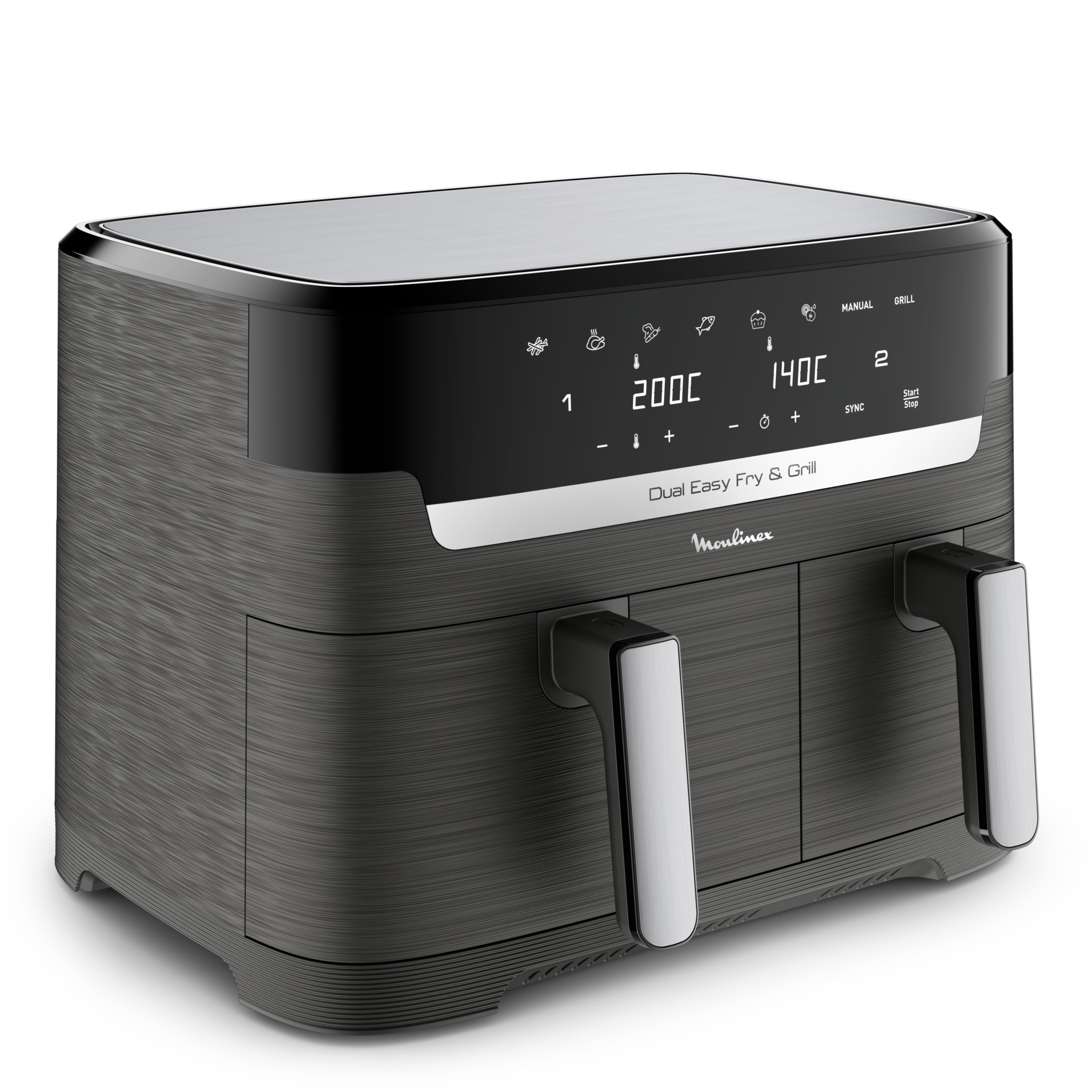 Voir la diapositive 6 : MOULINEX Friteuse électrique sans huile à air chaud Easy Fry EZ905B20 - Gris