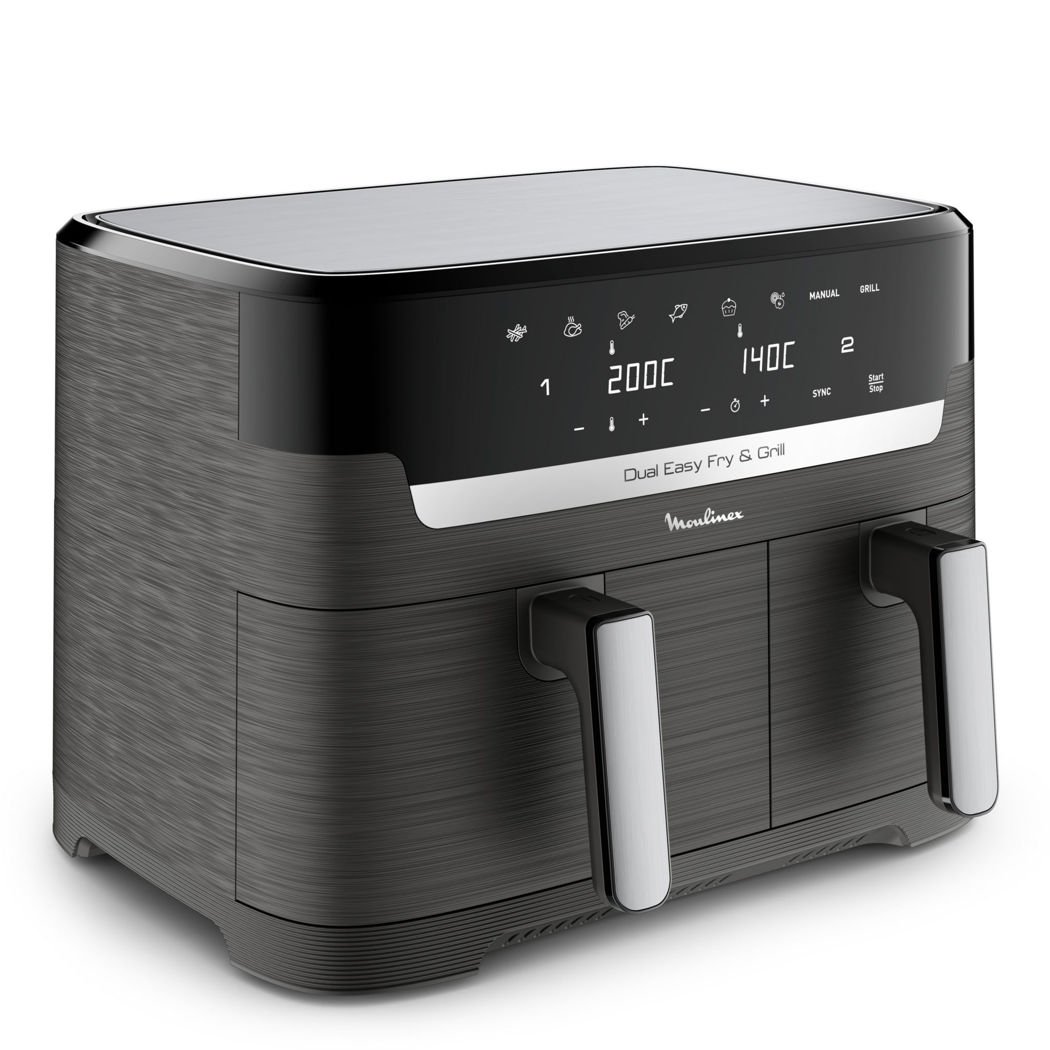 Voir la diapositive 6 : MOULINEX Friteuse électrique sans huile à air chaud Easy Fry EZ905B20 - Gris