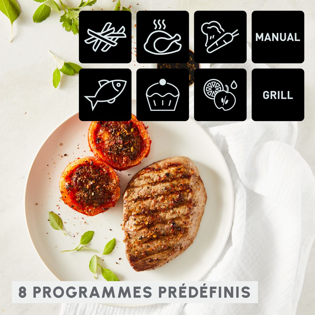 MOULINEX Friteuse électrique sans huile à air chaud Easy Fry EZ905B20 - Gris