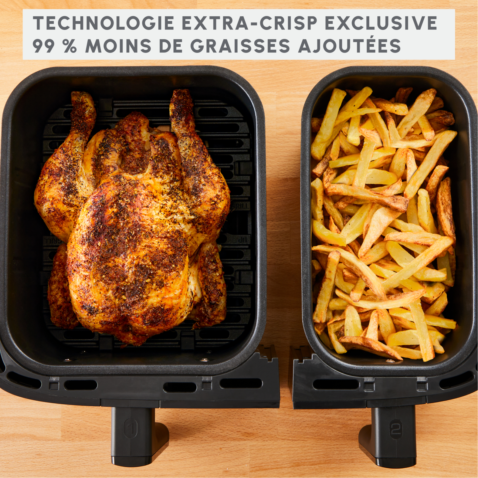 Voir la diapositive 7 : MOULINEX Friteuse électrique sans huile à air chaud Easy Fry EZ905B20 - Gris