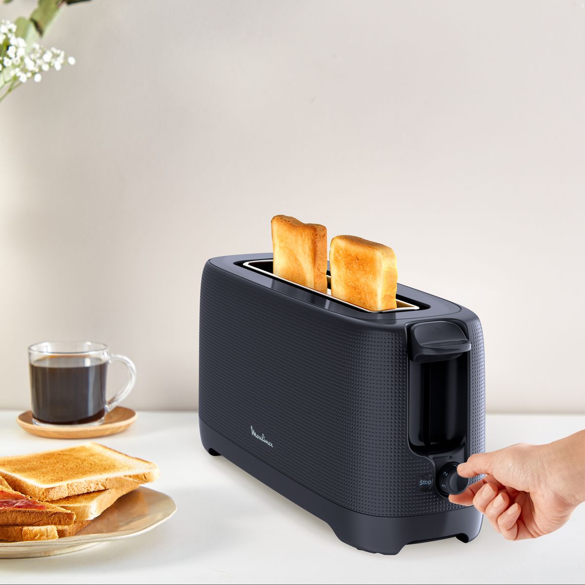 MOULINEX Grille pain GP LS2M0810 - Bleu nuit