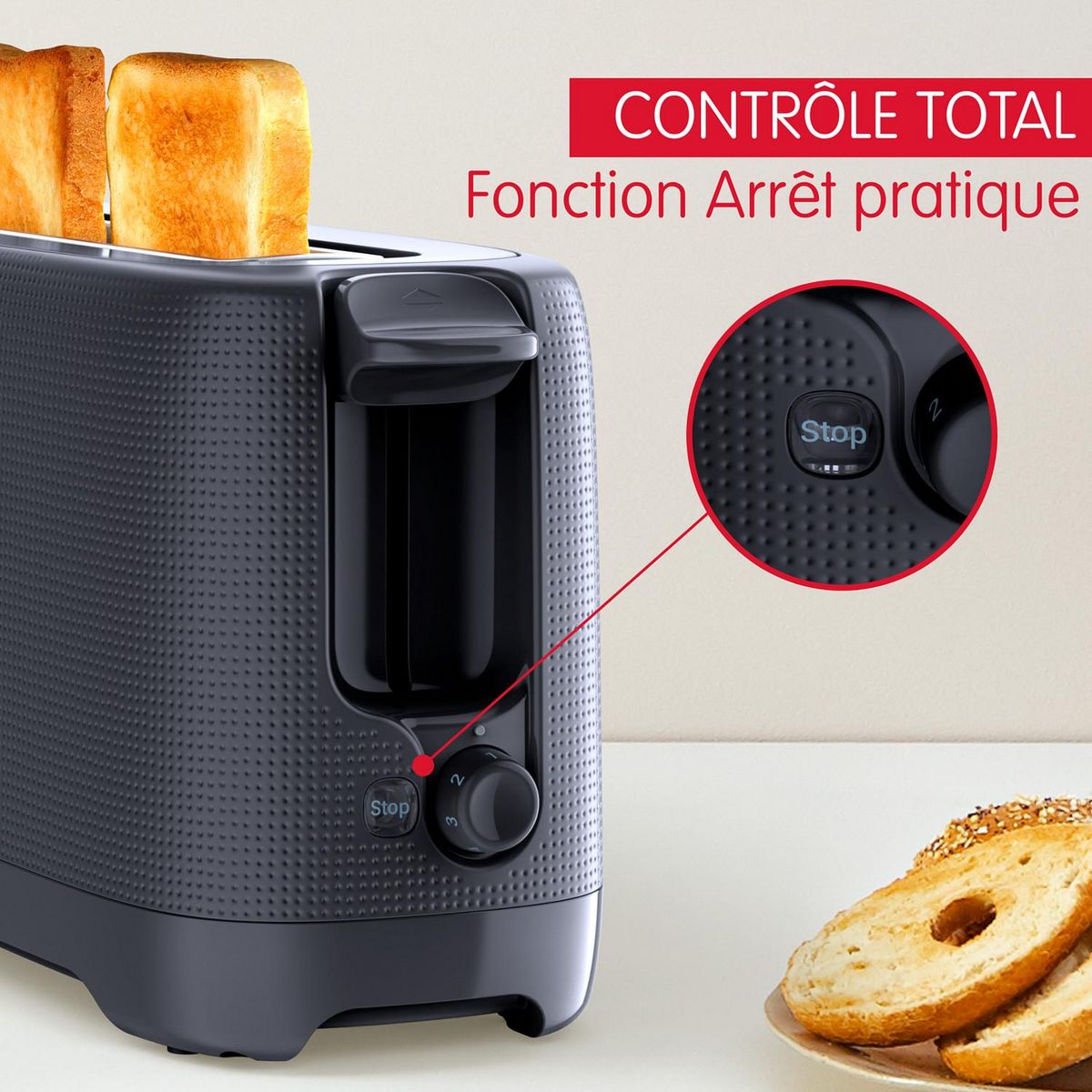 MOULINEX Grille pain GP LS2M0810 - Bleu nuit