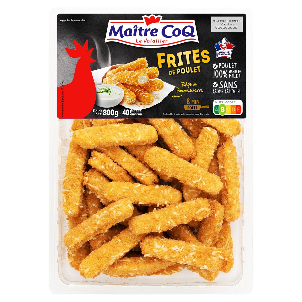 MAITRE COQ Frites de poulet 800g