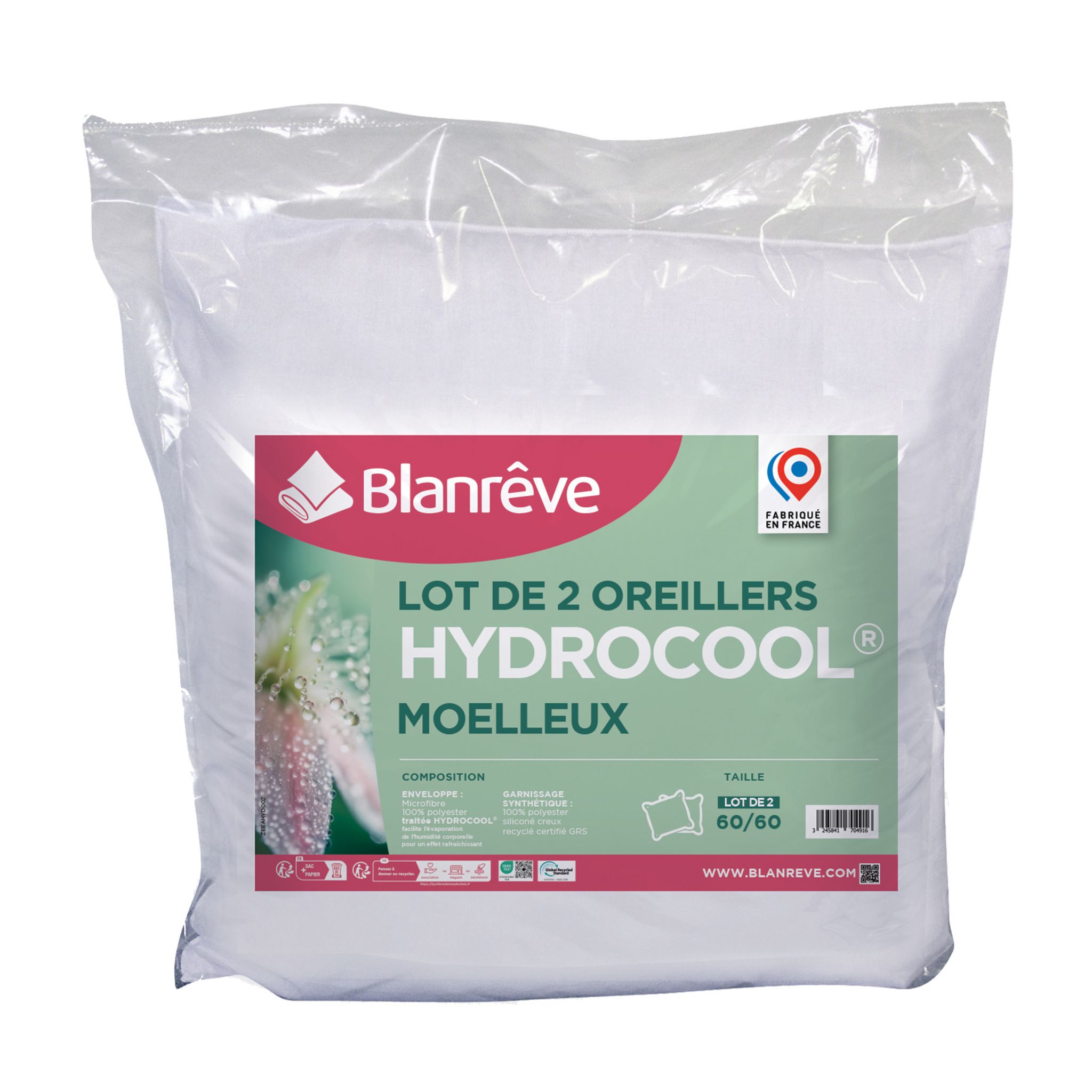 Coussins Gonflables Floqués - Lot De 2, Carrés 34,5x24 Cm, Pour Camping, Randonnée Et Maison
