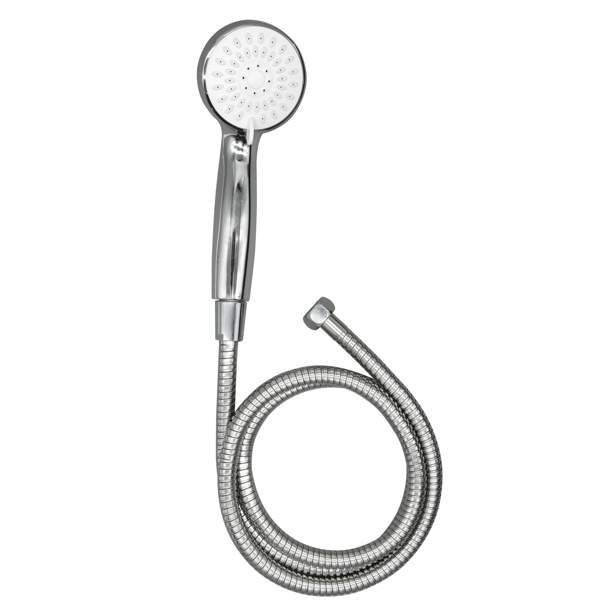 AUCHAN Douchette 2 fonctions + flexible eco d eau, chrome 1,5m