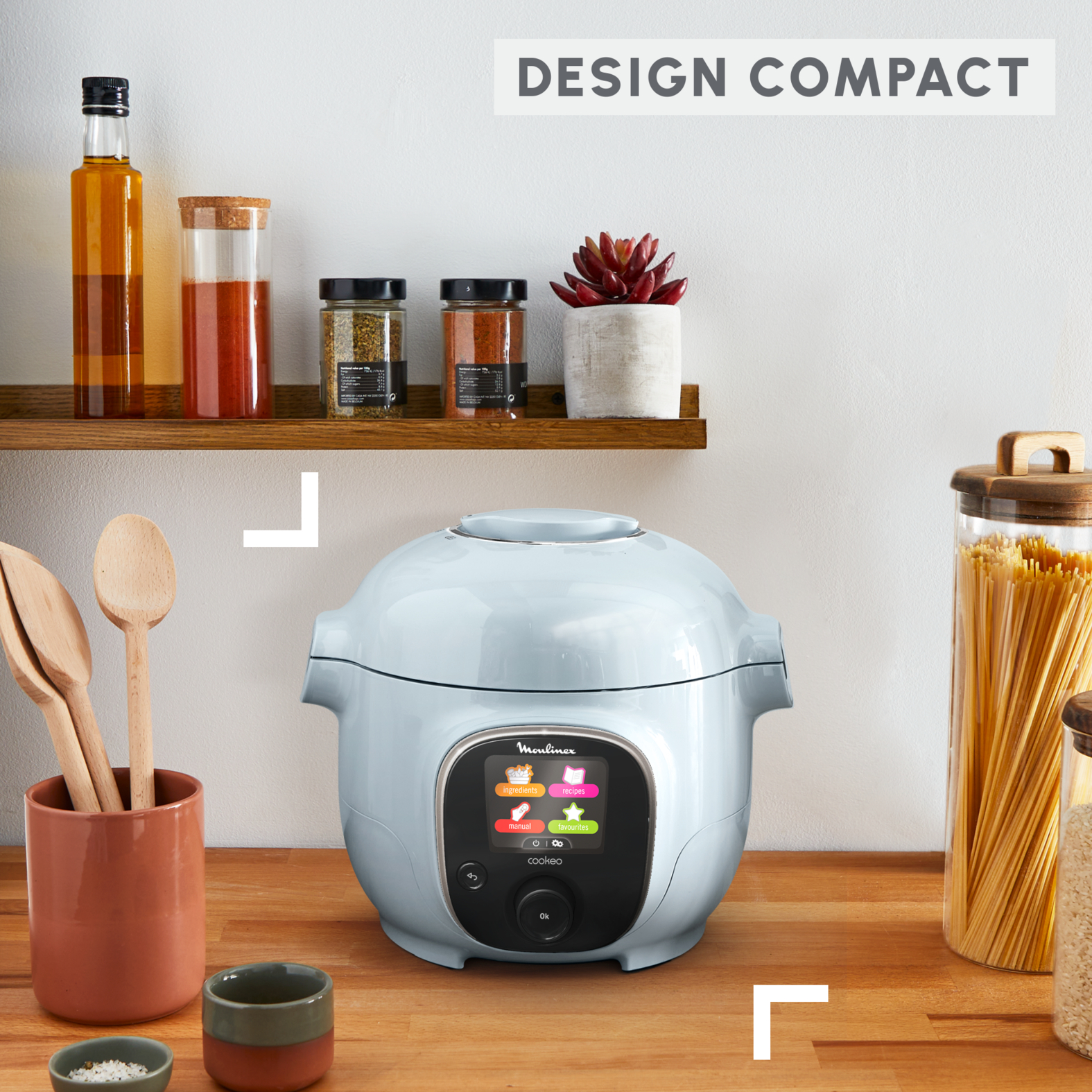 Voir la diapositive 6 : MOULINEX Multicuiseur intelligent Cookeo + Mini CE880410 - Bleu