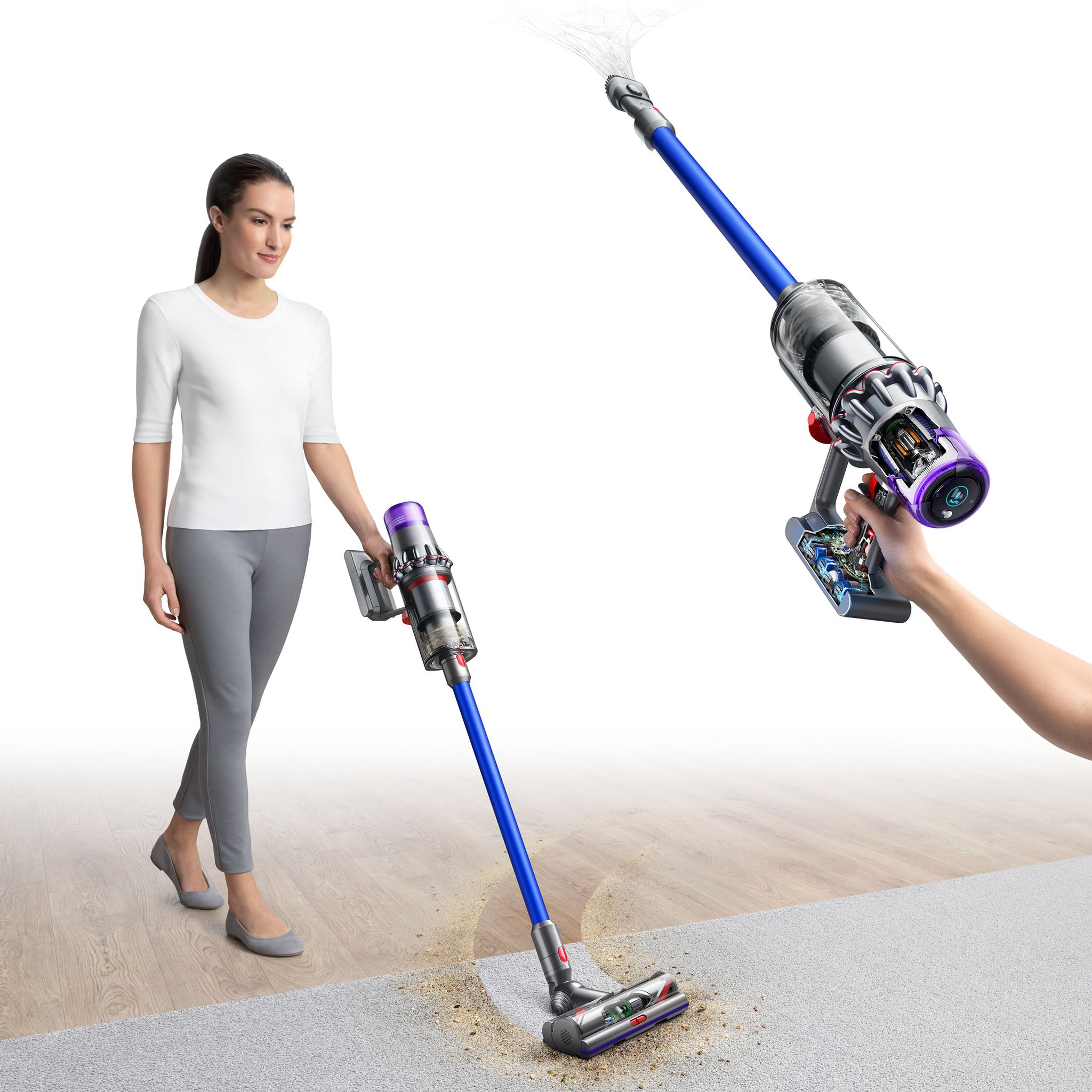 Voir la diapositive 3 : DYSON Aspirateur balai V11 - Bleu