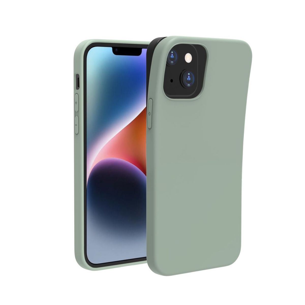 QILIVE Coque de protection XMAS pour iphone 13/14 - Couleur Aléatoire Gris, Rose, Vert ou Bleu