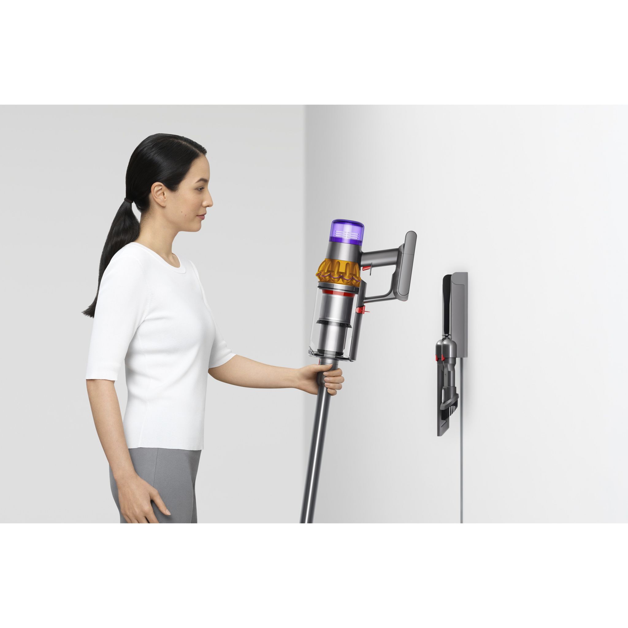 Voir la diapositive 4 : DYSON Aspirateur balai V15 DETECT ABSOLUTE - Gris
