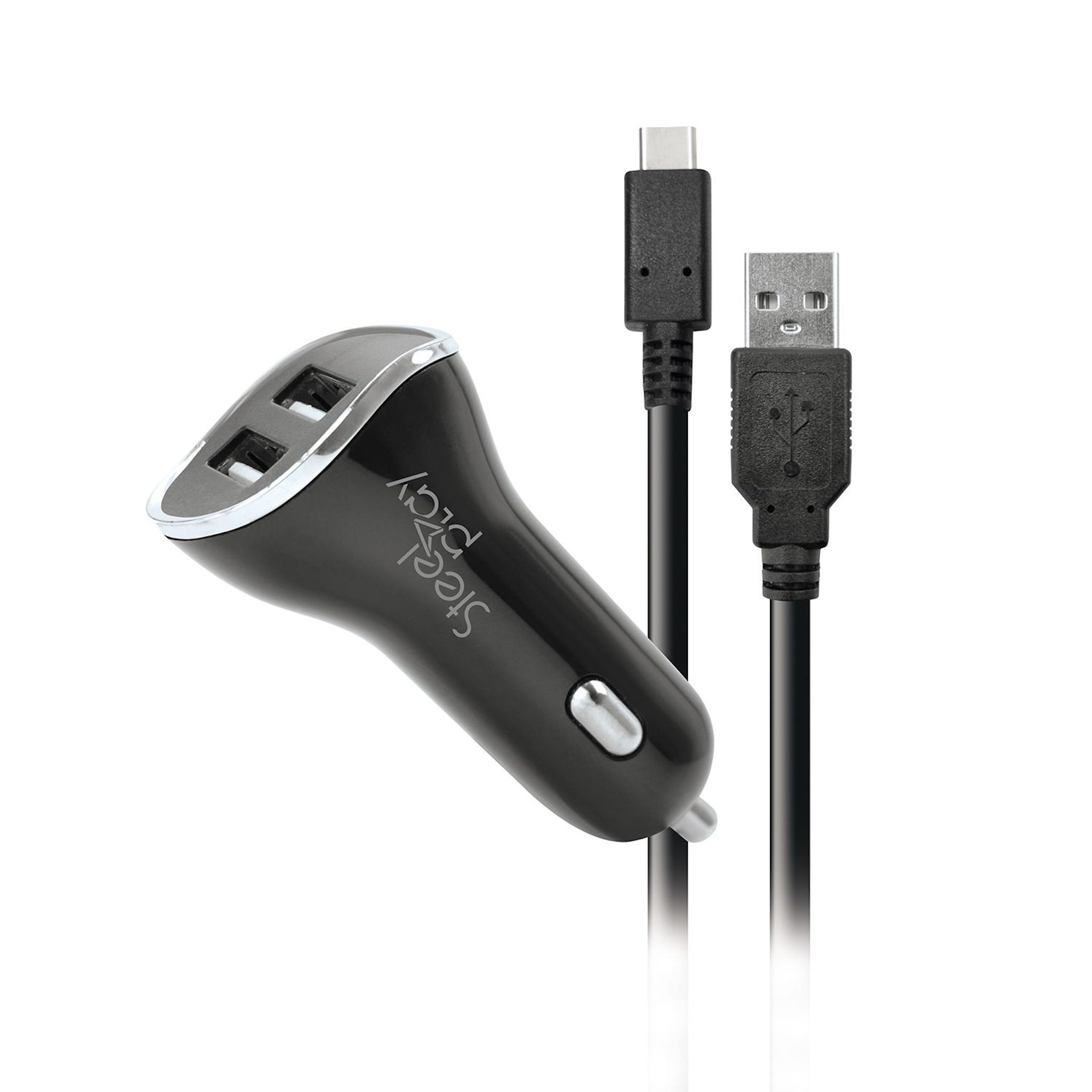 STEELPLAY Adaptateur d'alimentation pour voiture USB-C avec 2 connecteurs USB pour Nintendo Switch