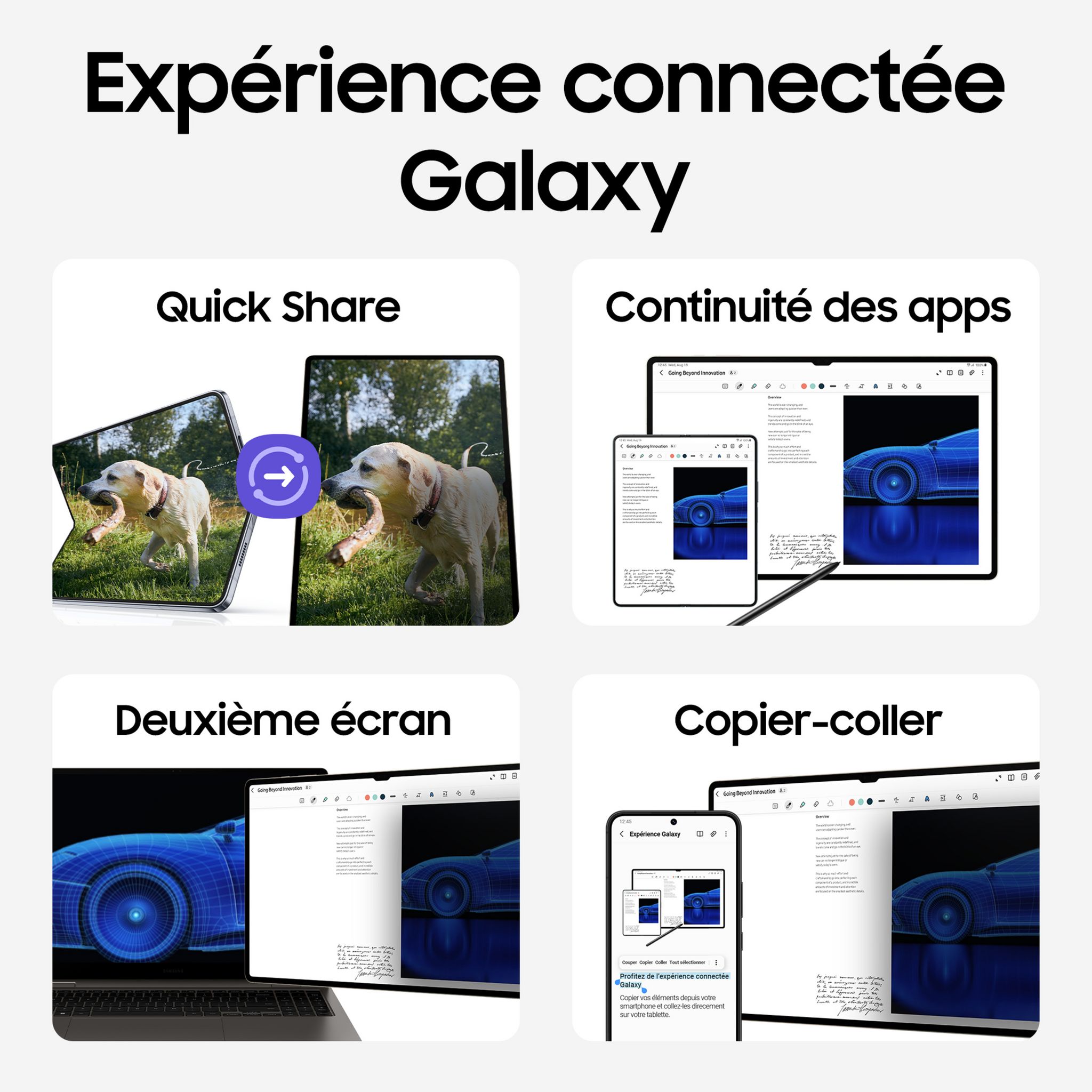 Voir la diapositive 13 : SAMSUNG Tablette tactile S9 avec Galaxy AI - 11 pouces -128GO - Anthracite