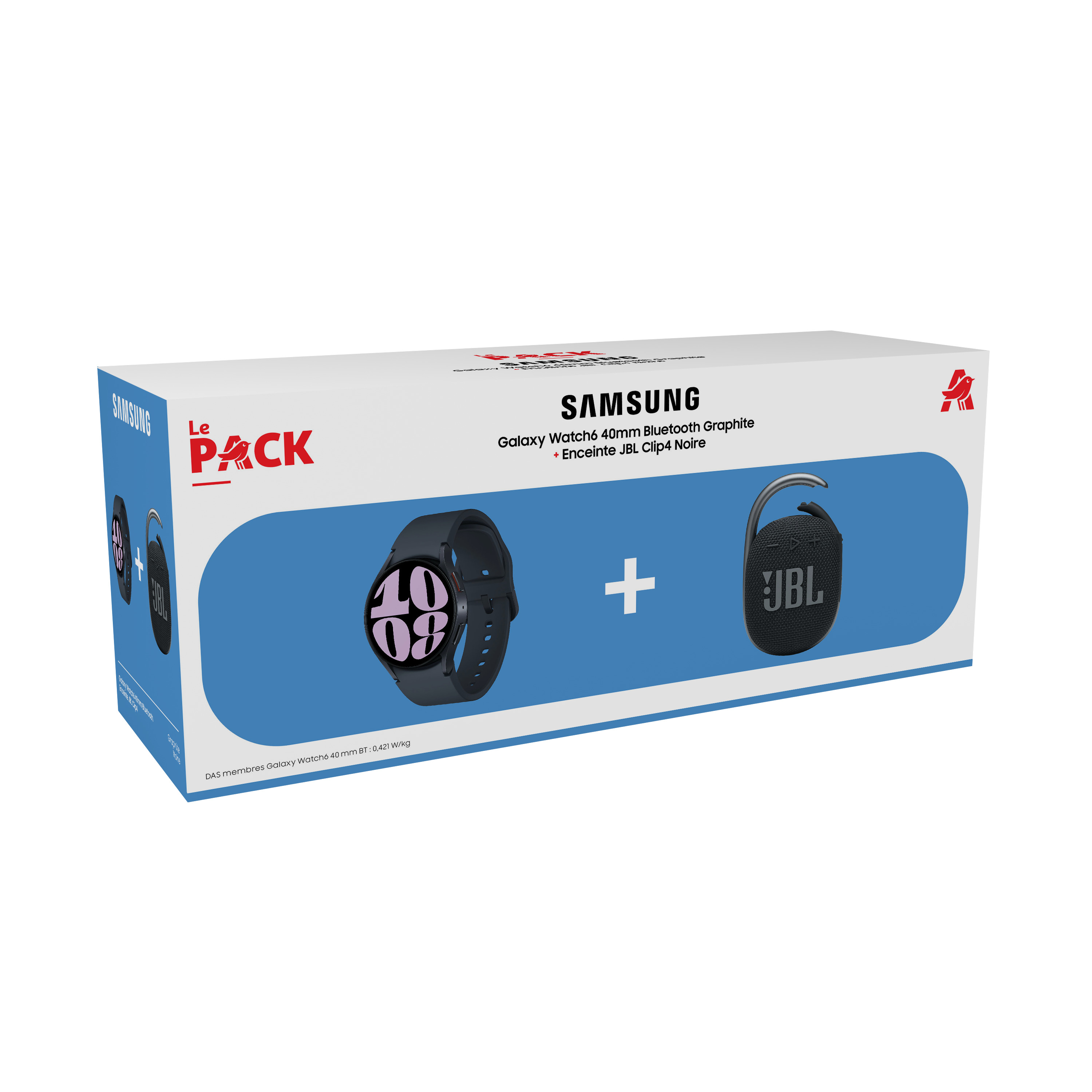 Voir la diapositive 1 : SAMSUNG Pack montre connectée Galaxy Watch 6 + Enceinte JBL Clip 4