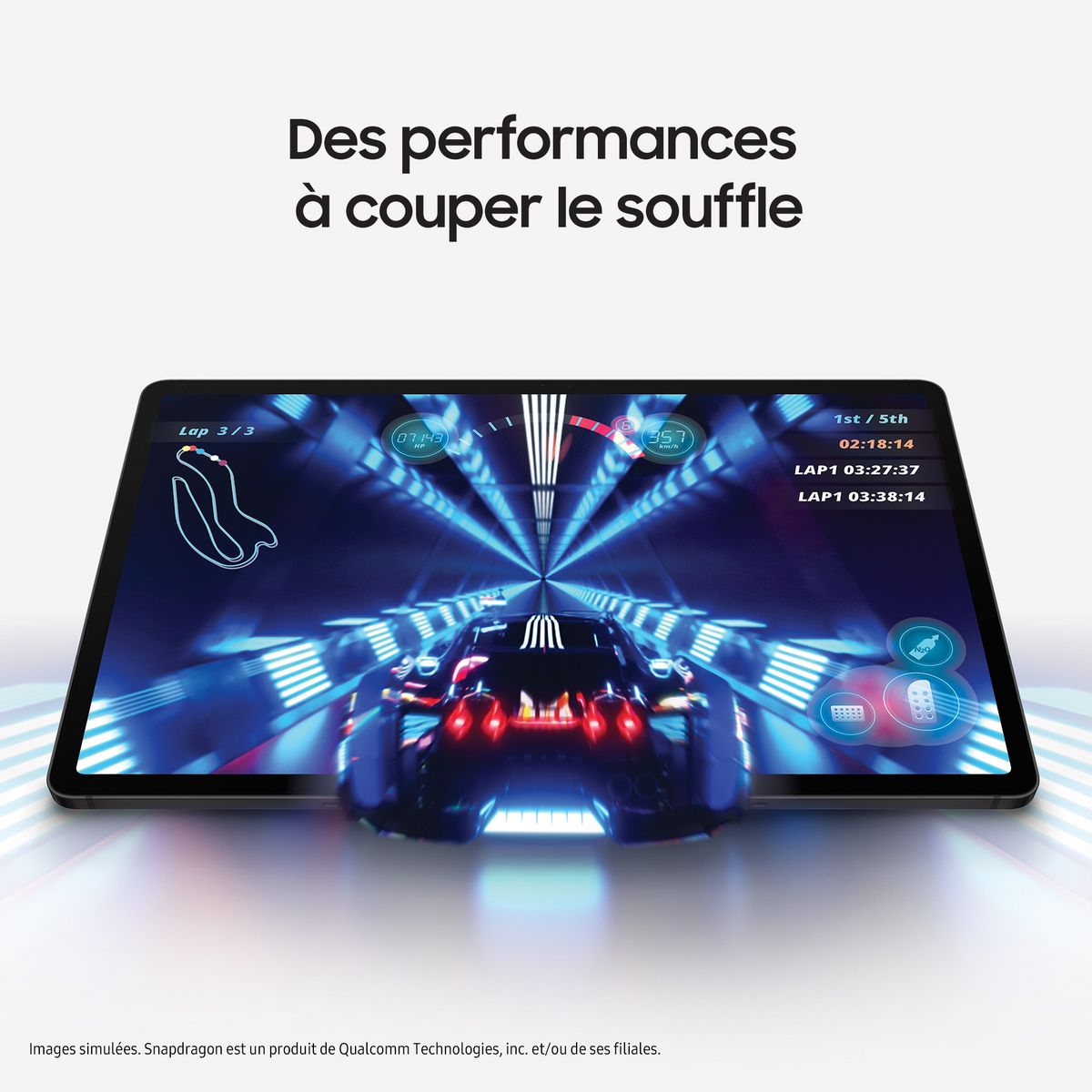 SAMSUNG Tablette tactile S9+ avec Galaxy AI - 12.4 pouces - 256 GO - Anthracite