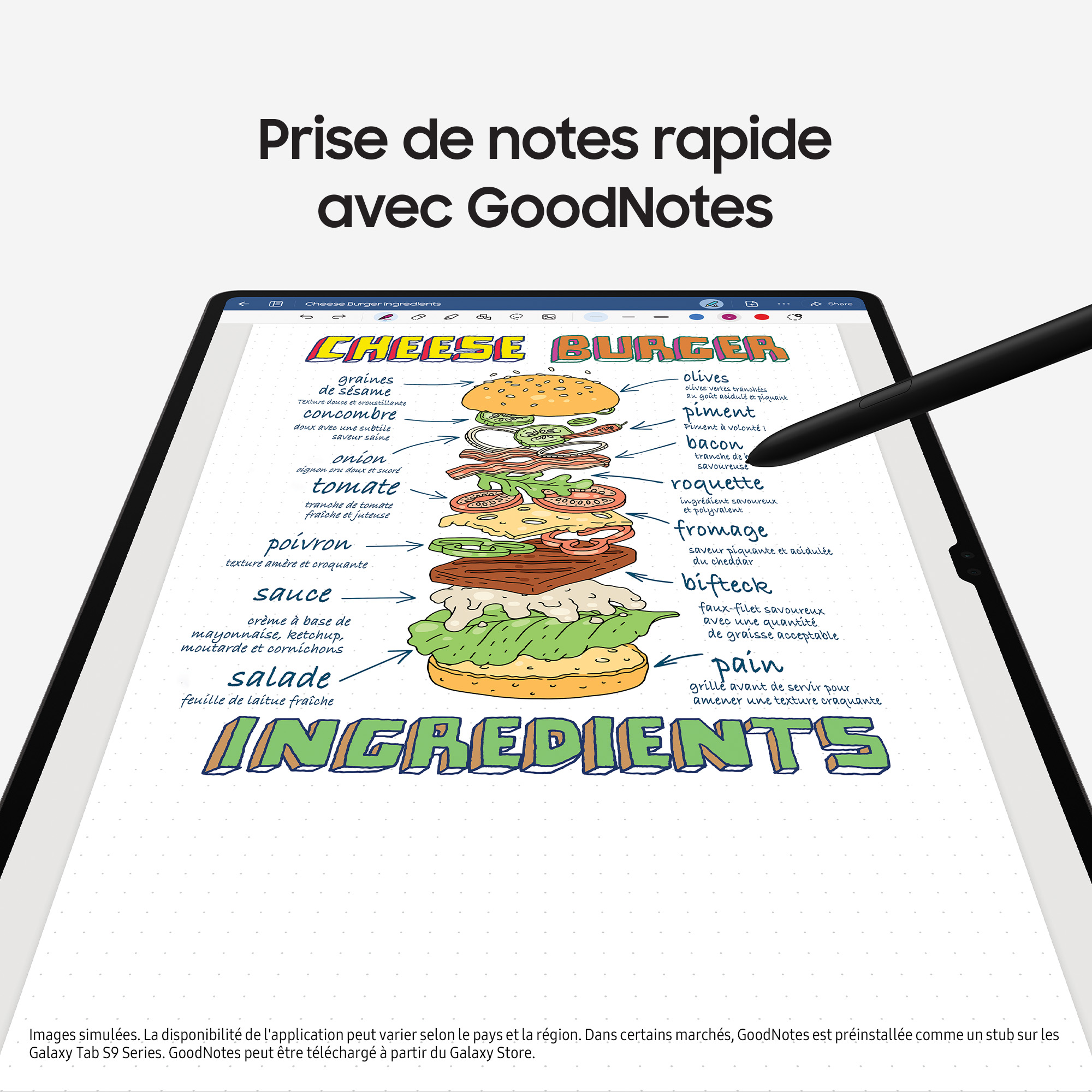 Voir la diapositive 7 : SAMSUNG Tablette tactile S9+ avec Galaxy AI - 12.4 pouces - 256 GO - Anthracite