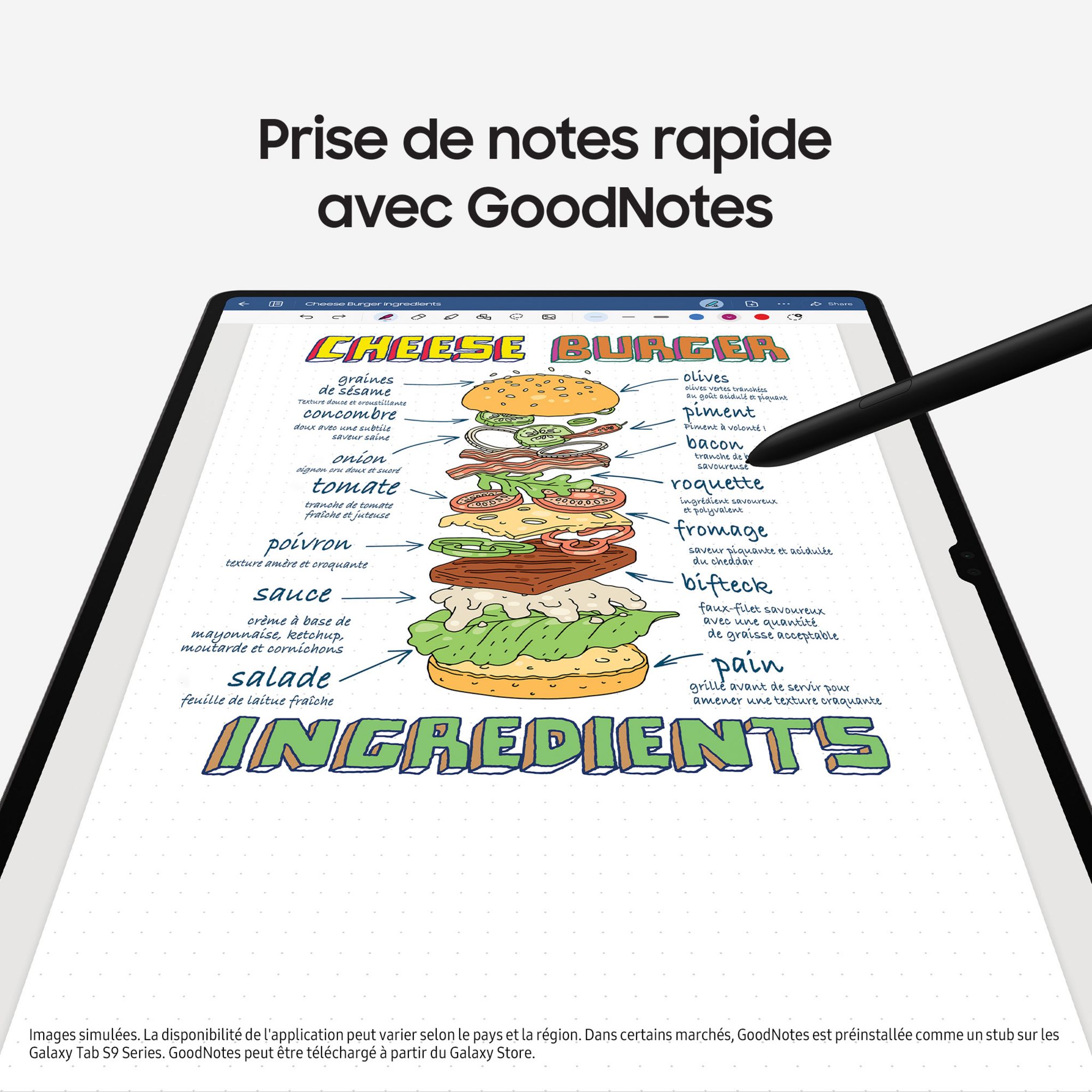 Voir la diapositive 7 : SAMSUNG Tablette tactile S9+ avec Galaxy AI - 12.4 pouces - 256 GO - Anthracite