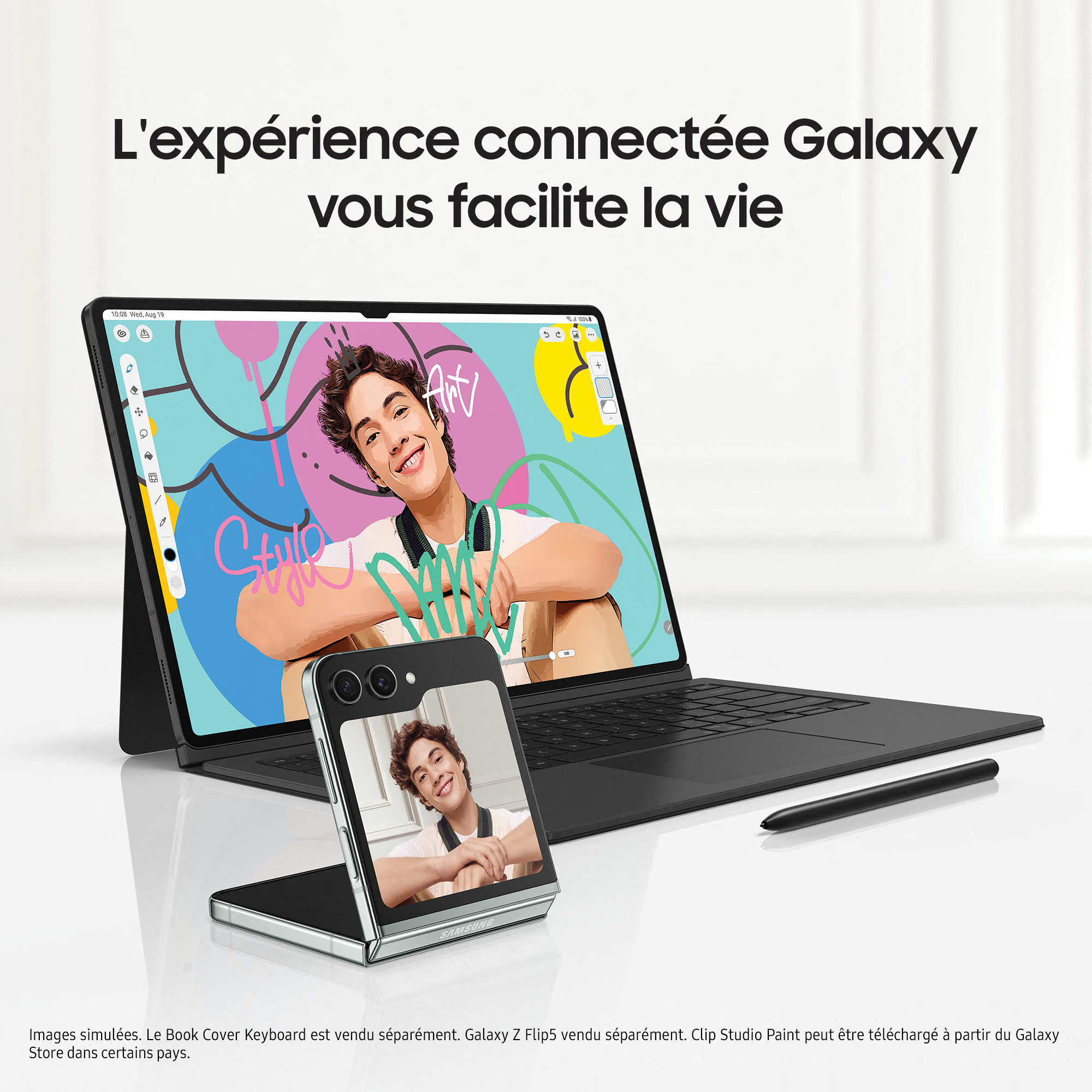 Voir la diapositive 9 : SAMSUNG Tablette tactile S9+ avec Galaxy AI - 12.4 pouces - 256 GO - Anthracite